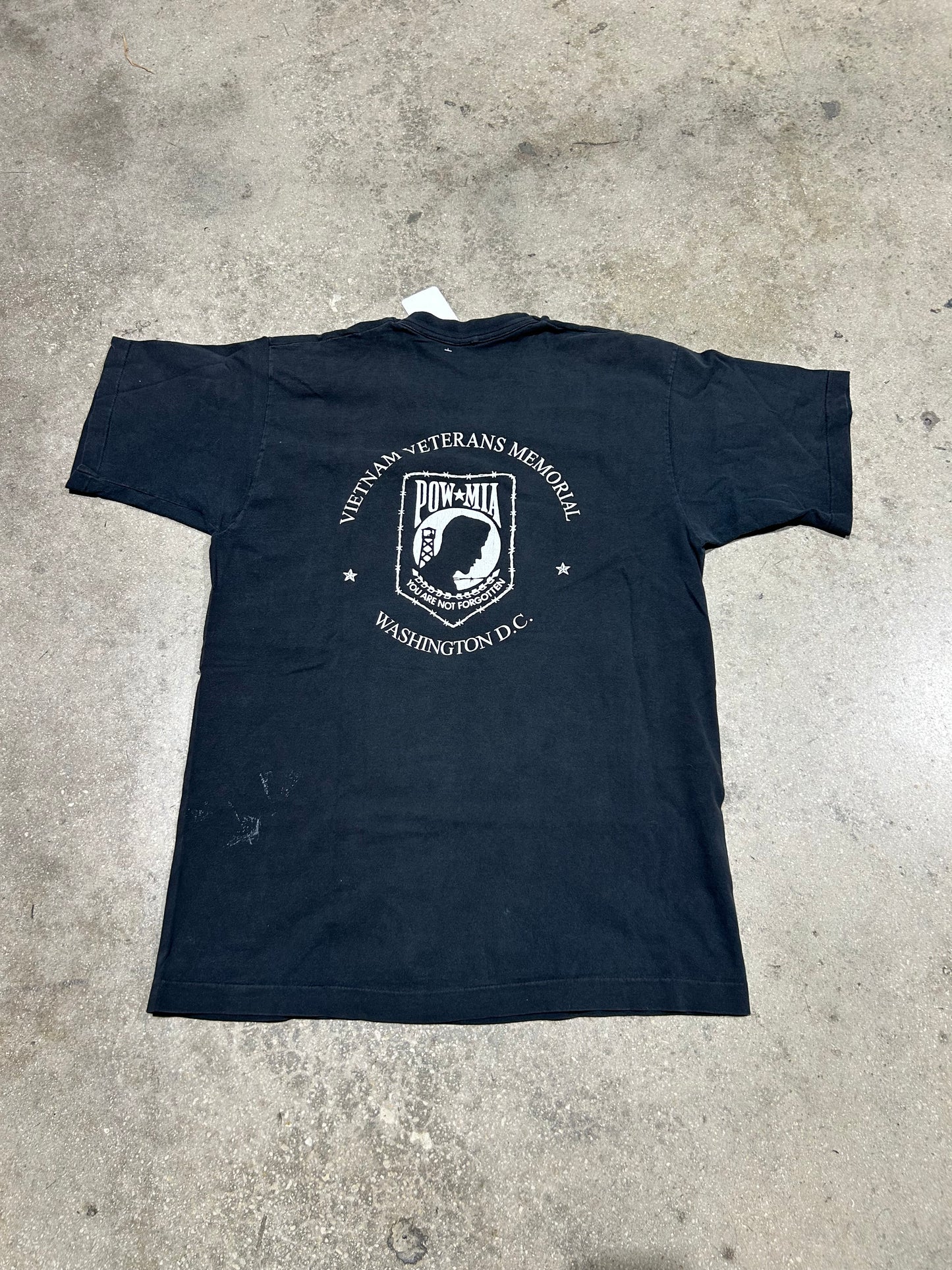 POW MIA The Wall Tee - Black Size Large