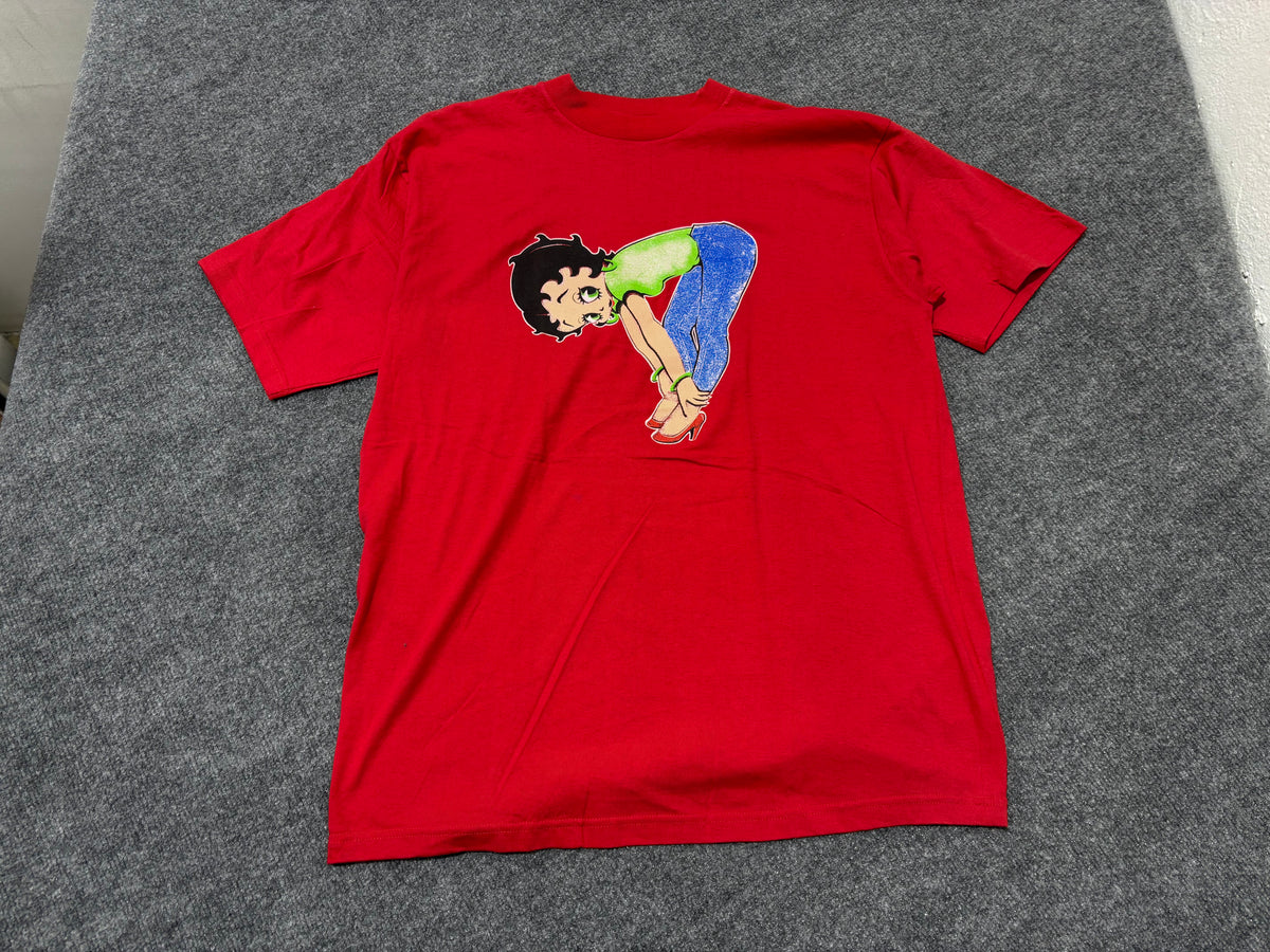 Betty Boop Bent Over Tee - Red Size Large