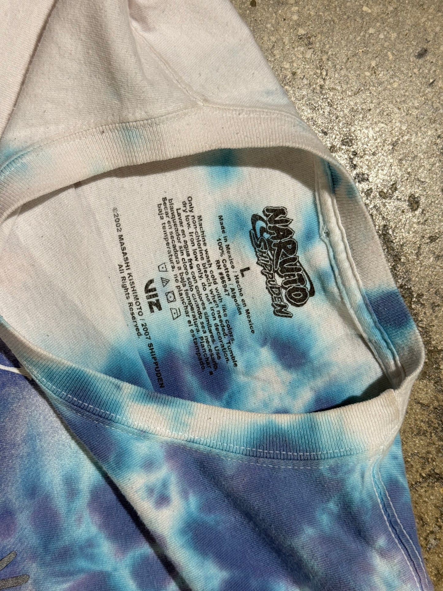 2007 Naruto Shippuden Characters Tee - Tie Dye Size Large