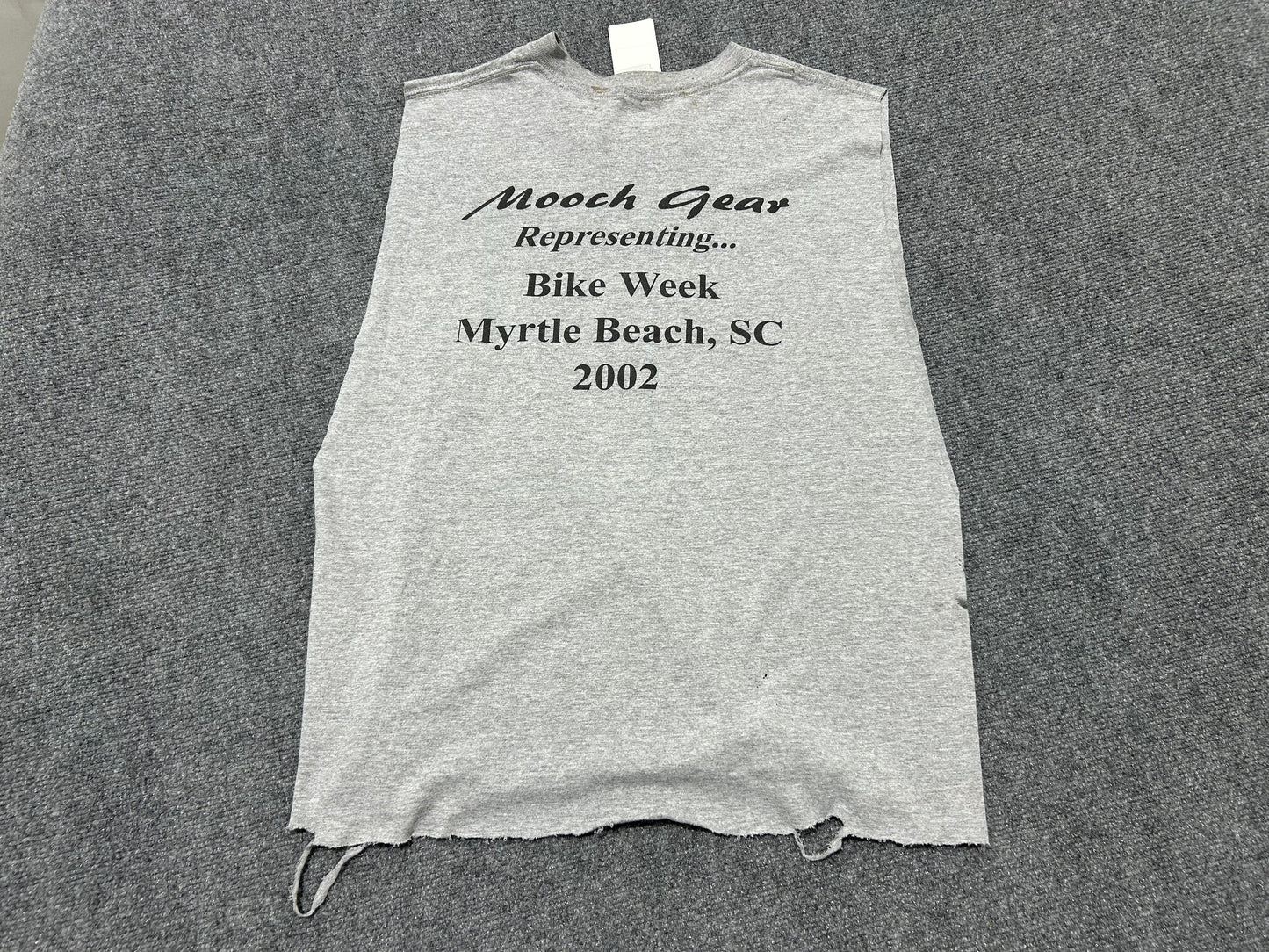 Cutoff Sleeveless 2002 Ride Me Bike Tee - Gray Size Large