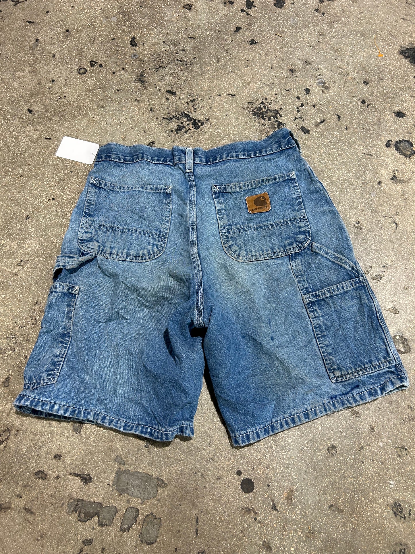 Carhartt Worn In Carpenter Denim Shorts - Blue Size 30