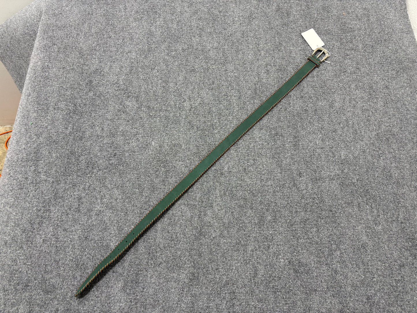 Whipstitch Leather Belt - Green