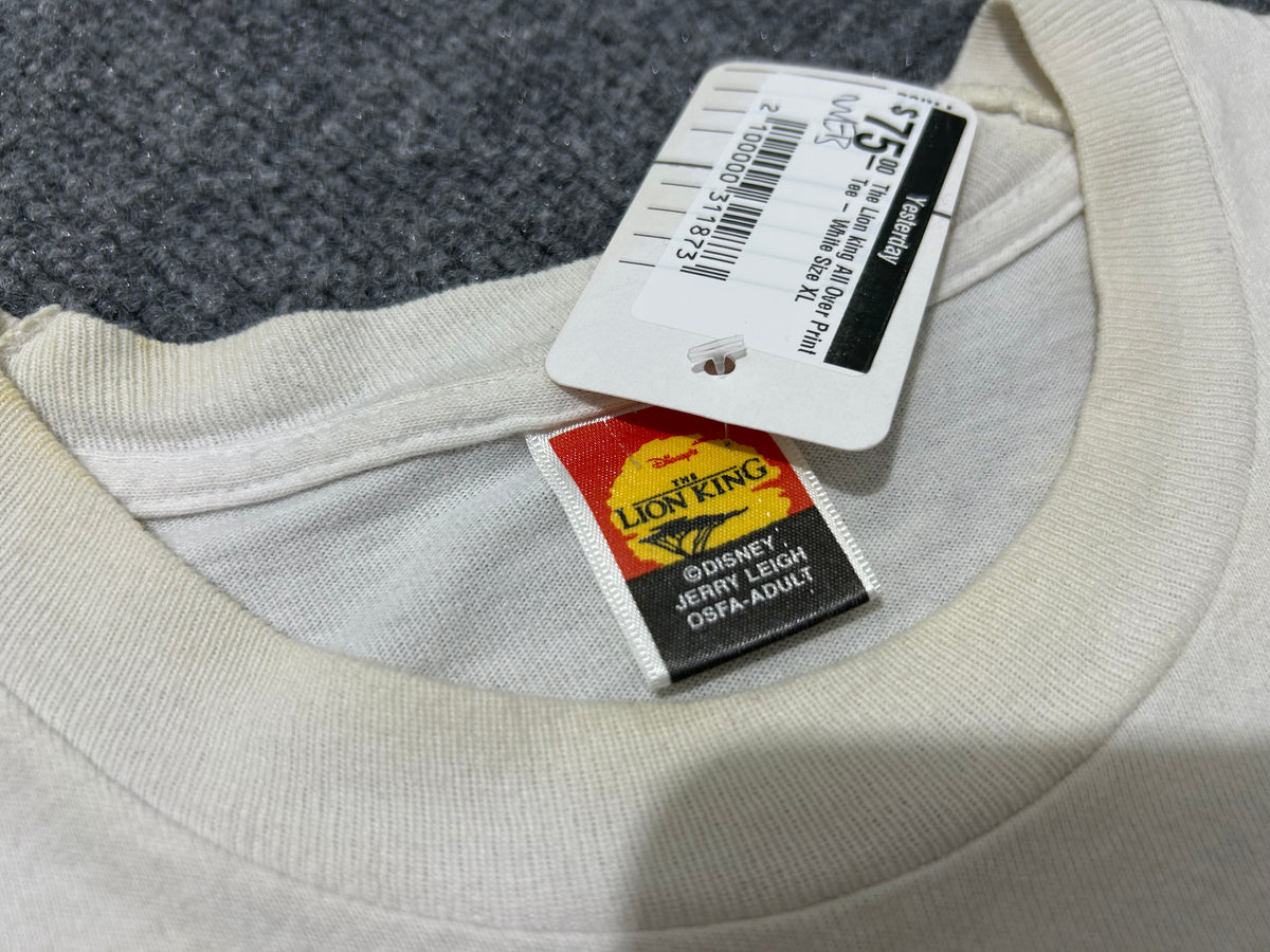The Lion king All Over Print Tee - White Size XL