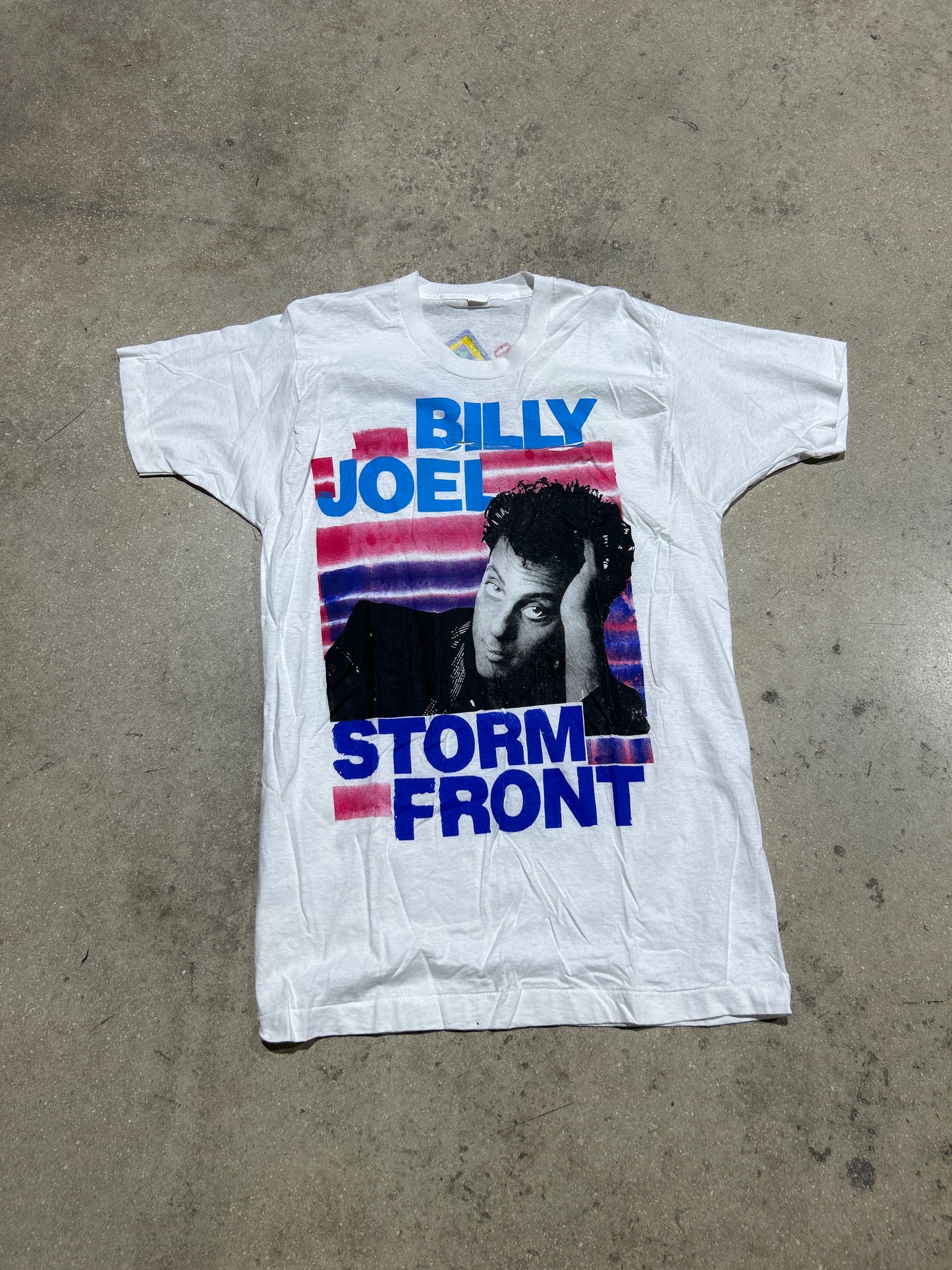 1990 Billy Joel Storm Front Tee - White Large