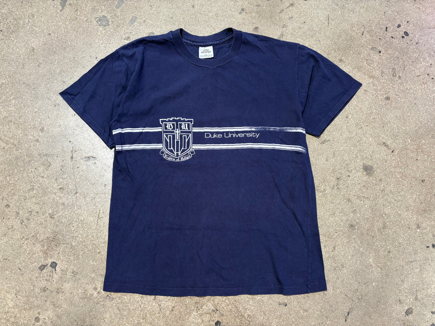 Duke University Crest Logo Tee - Navy Size Large