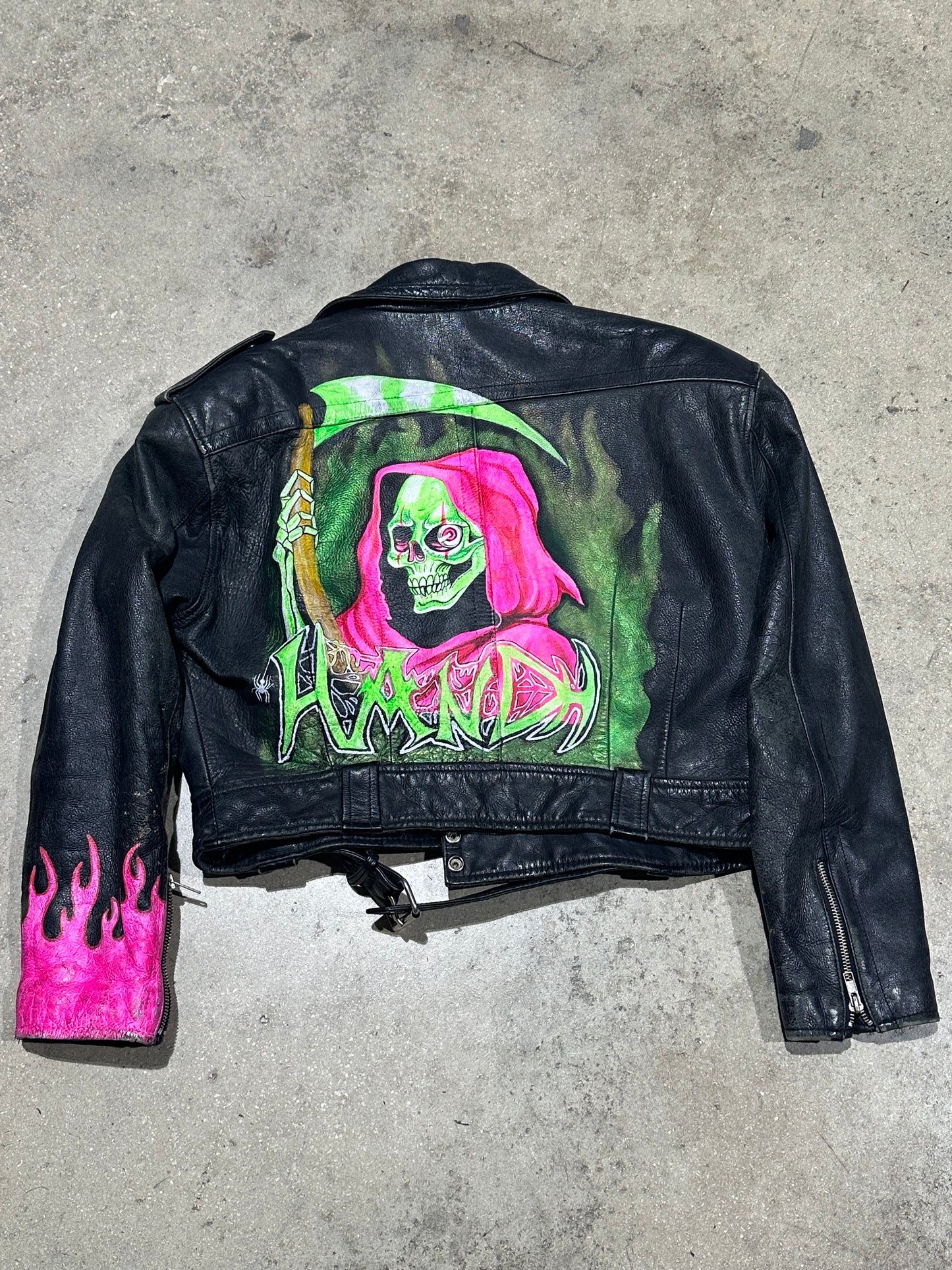 Painted Reaper Motorcycle Jacket Size Large