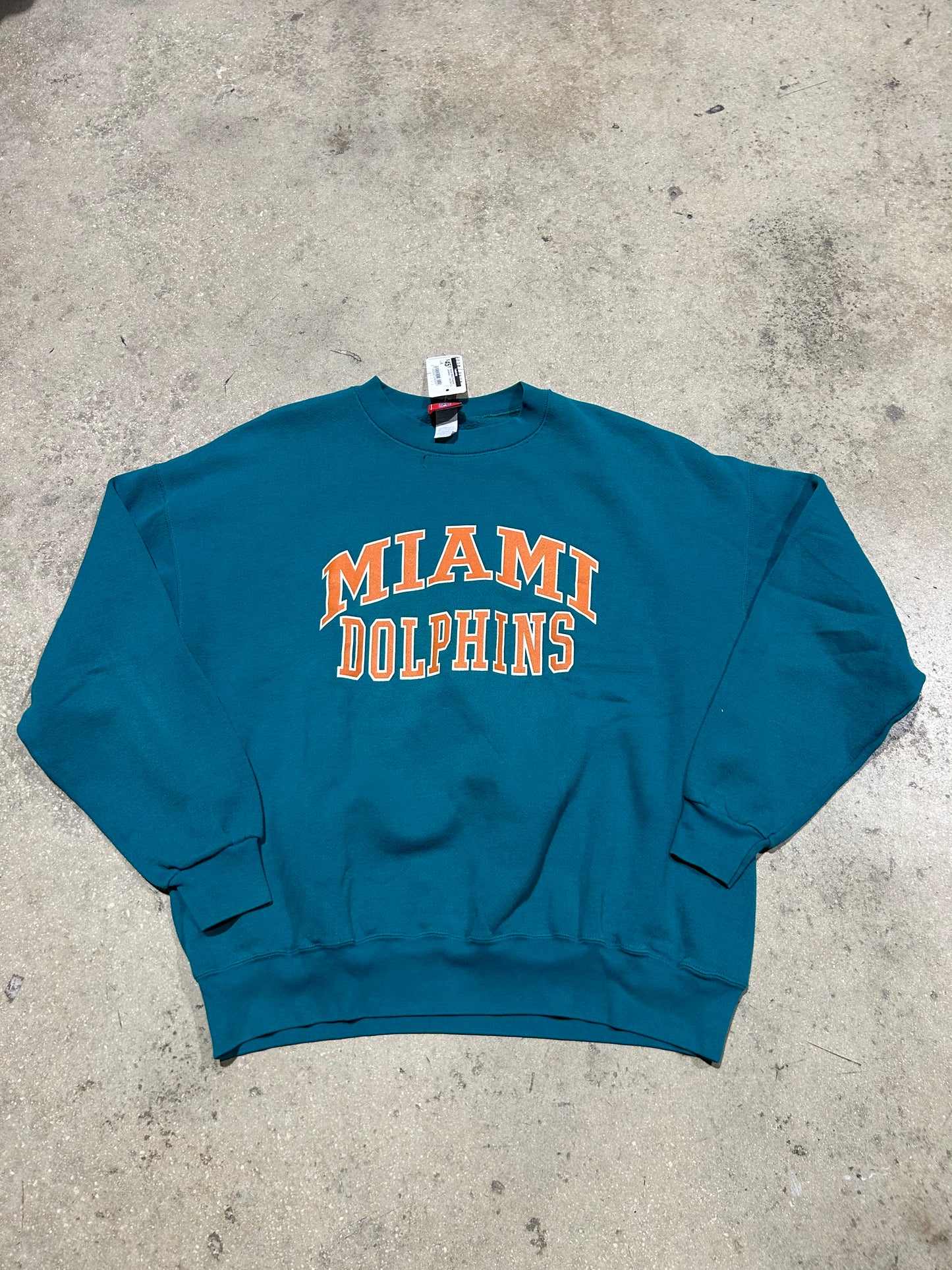 Simple Miami Dolphins Crewneck - Teal Size XL