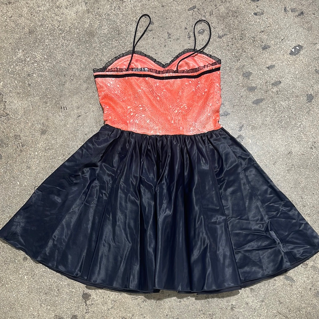 WMNS ilana Yeashoua Dress - Salmon/Black Size 12