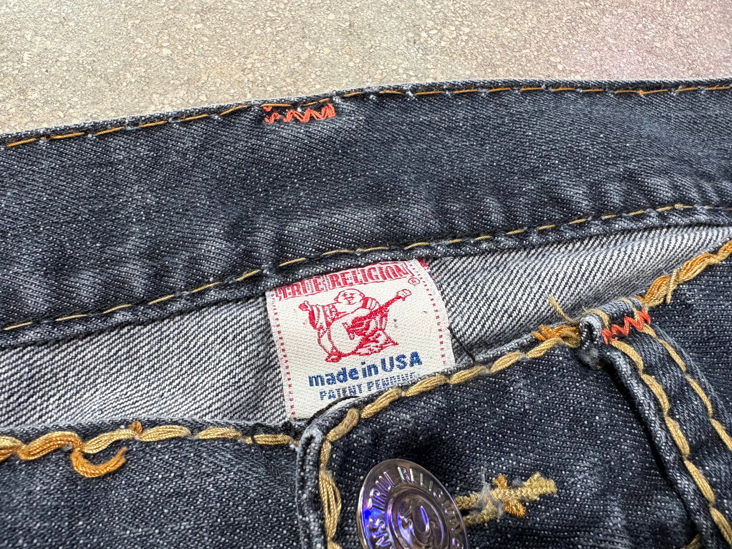 True Religion Bobby Super T Jeans - Dark Wash Size 36 x 34