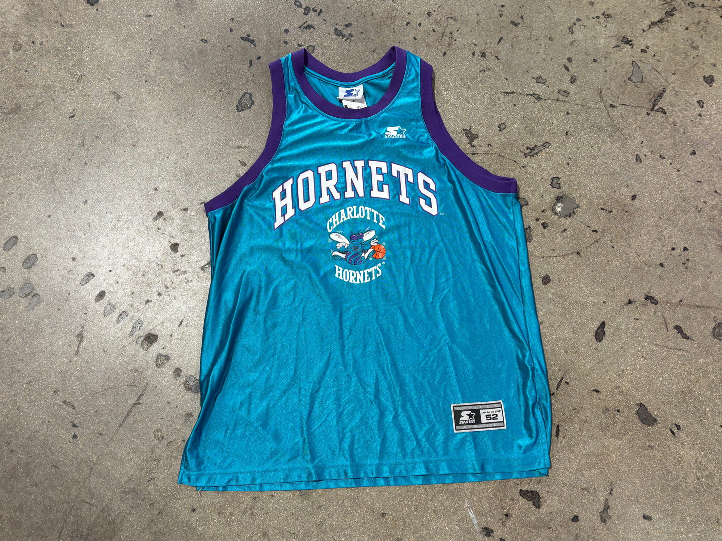 Starter Charlotte Hornets Practice Jersey - Teal Size 52/XL