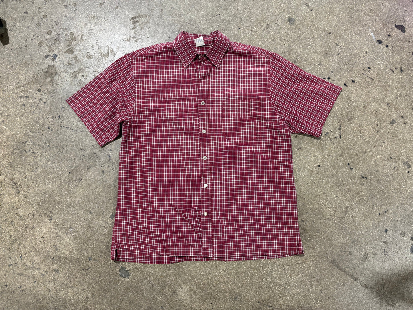 Old Navy Plaid Button Up Shirt - Red Size Large
