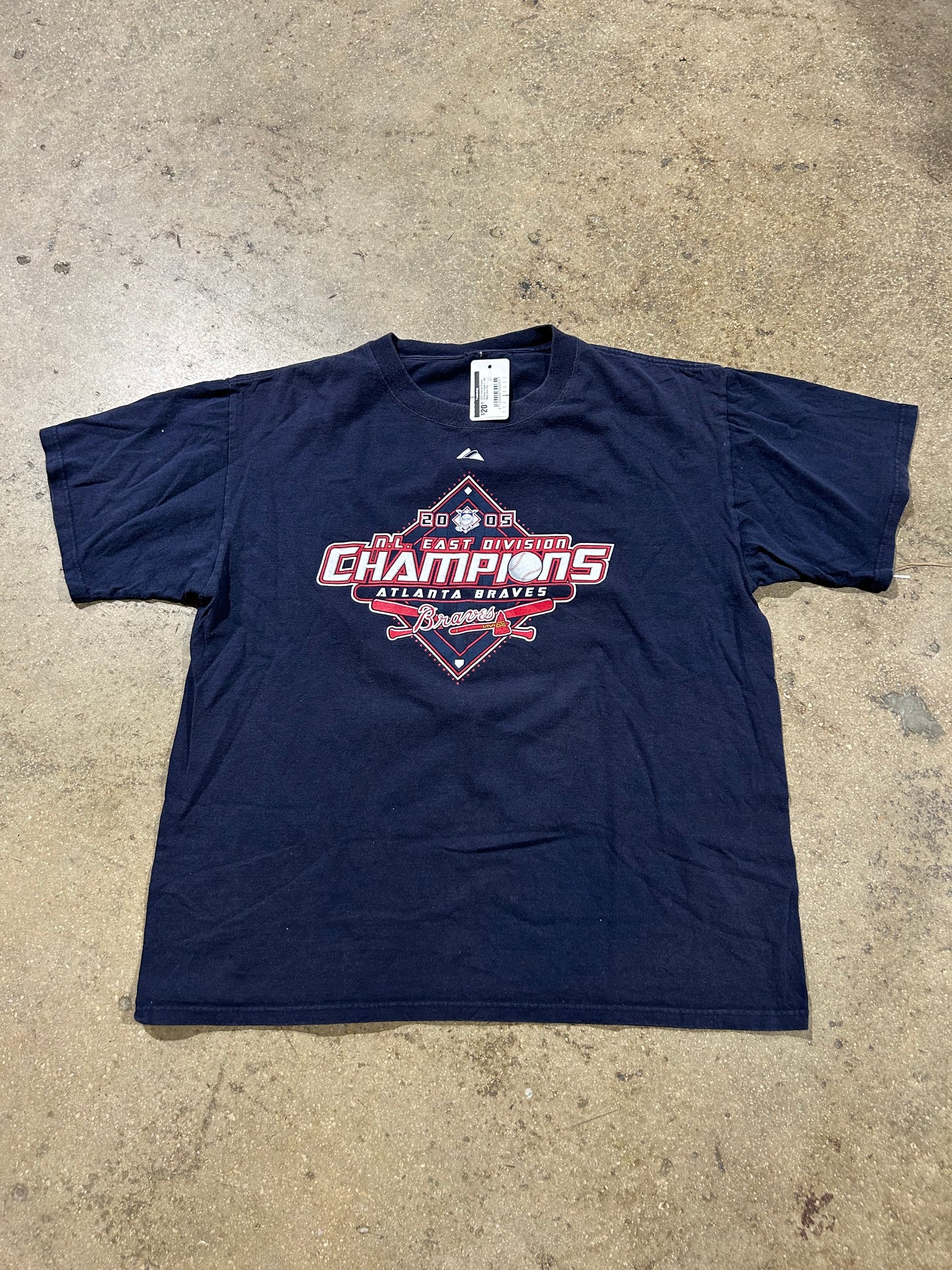 2005 Atlanta Braves Division Champs Tee - Navy Size XXL