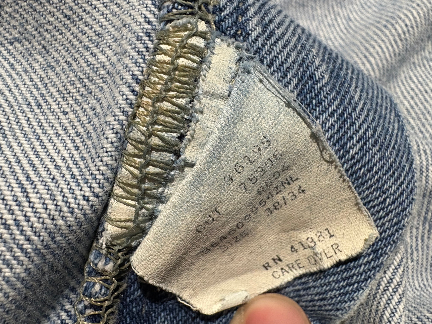 Distressed RRL Denim - Light Wash Size 38x32