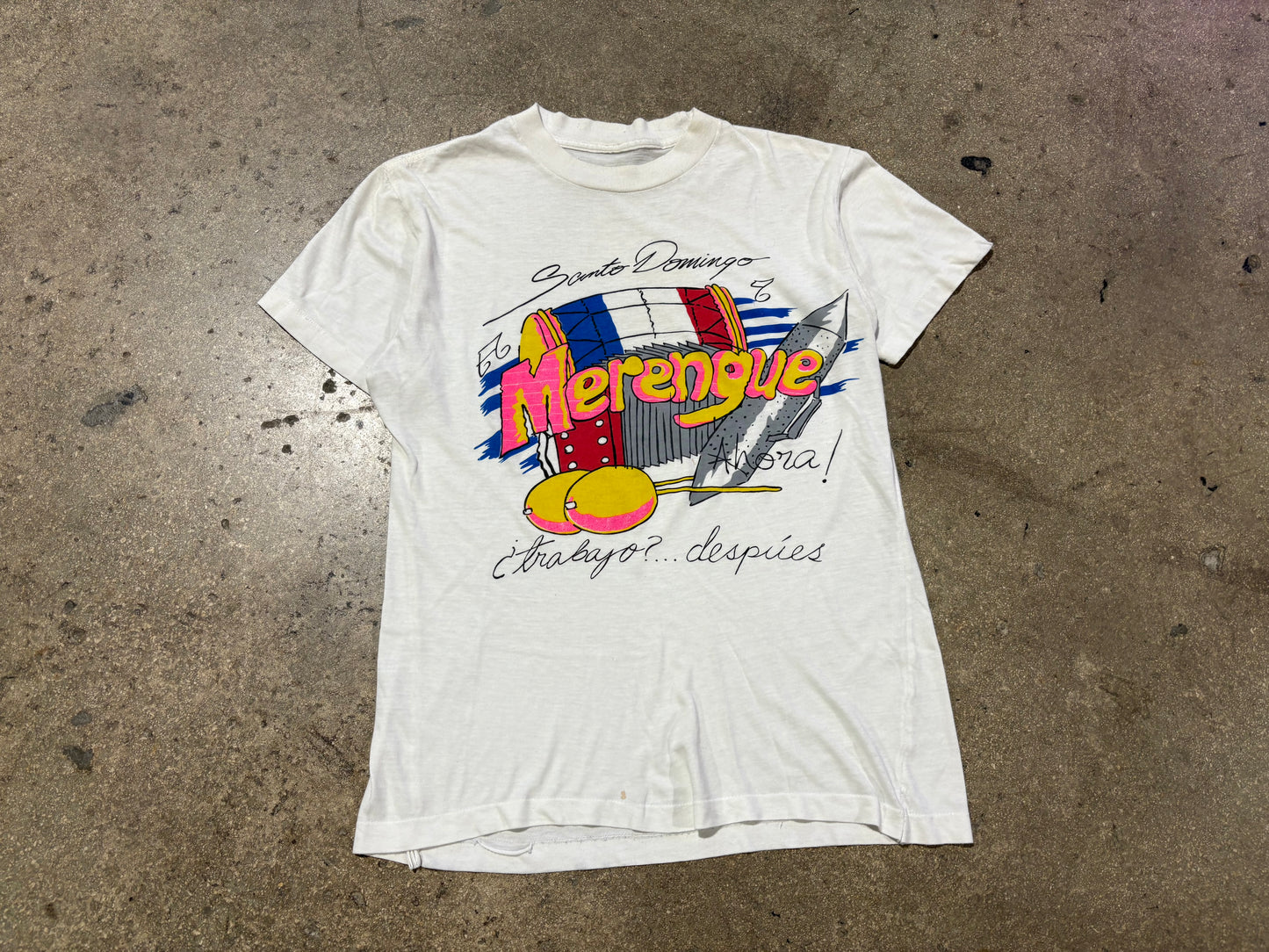 Santo Domingo Dominican Republic Merengue Tee - White Size Large