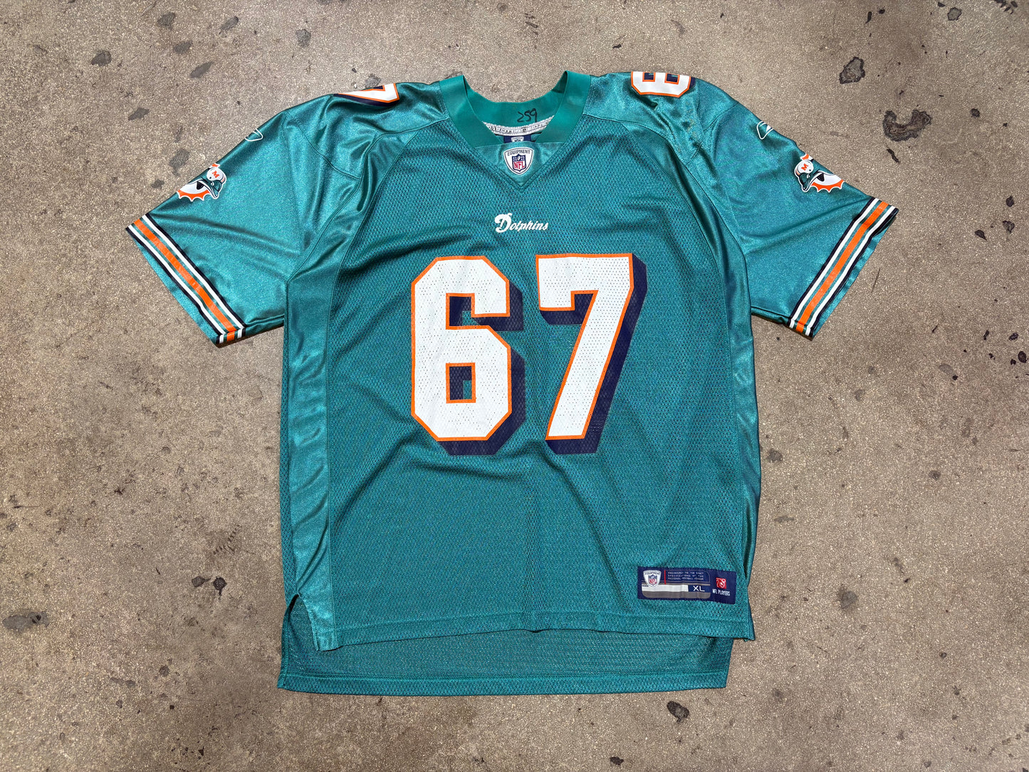 Reebok Miami Dolphins Kooch #67 Jersey - Teal Size XL