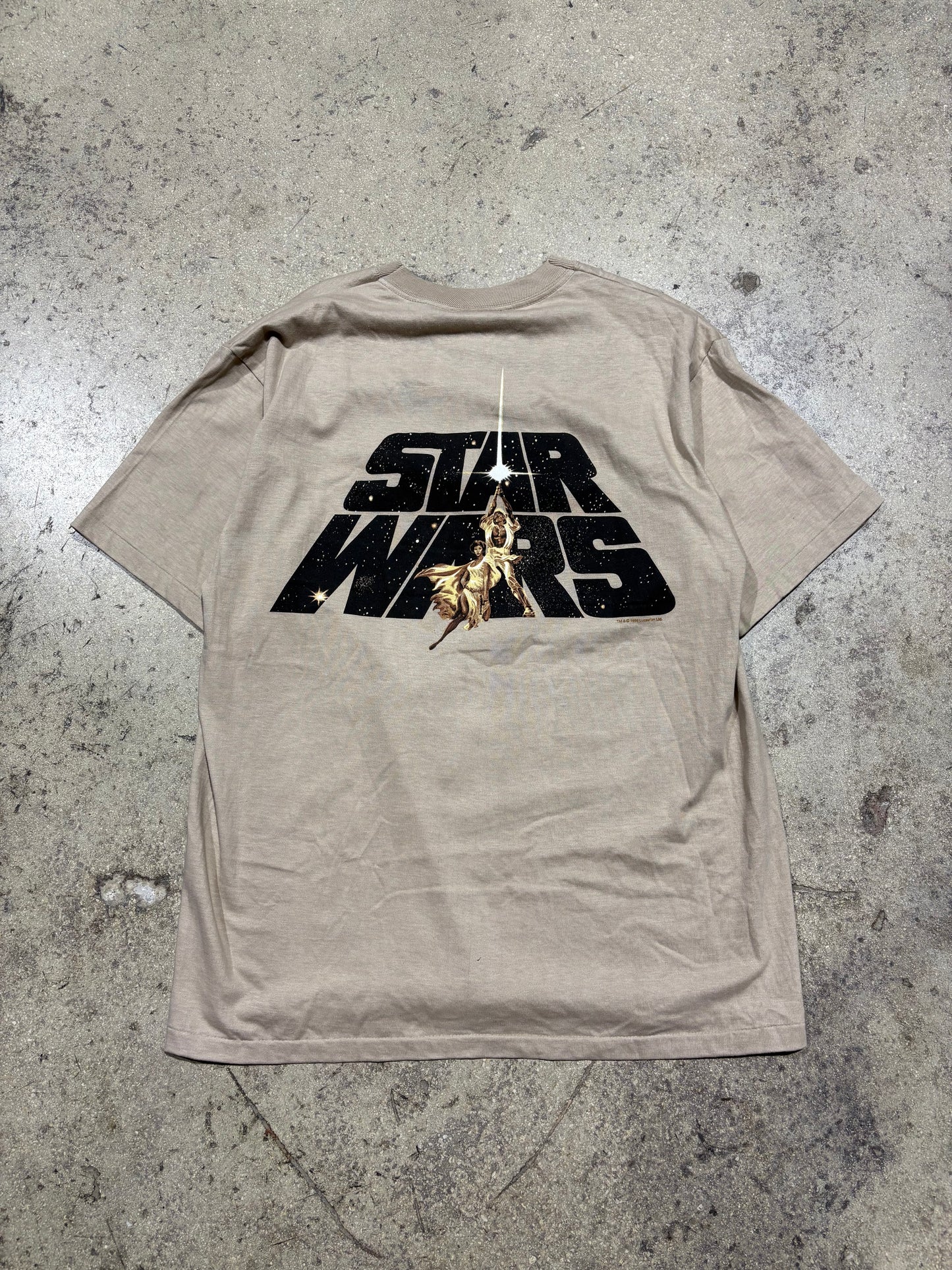 1997 Star Wars Rebel Wear Tee - Beige Size XL
