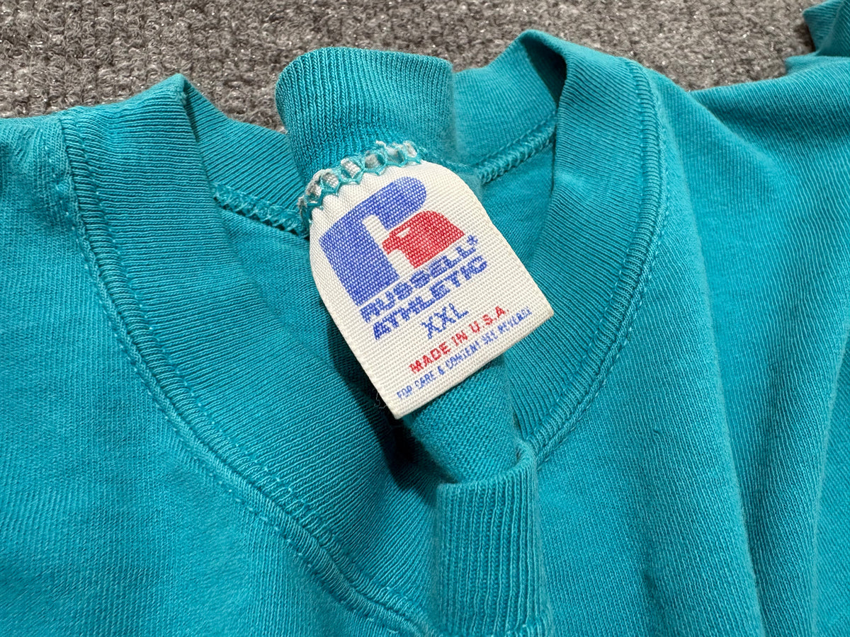 Russell Athletic Chest Logo Tee - Teal Size XXL