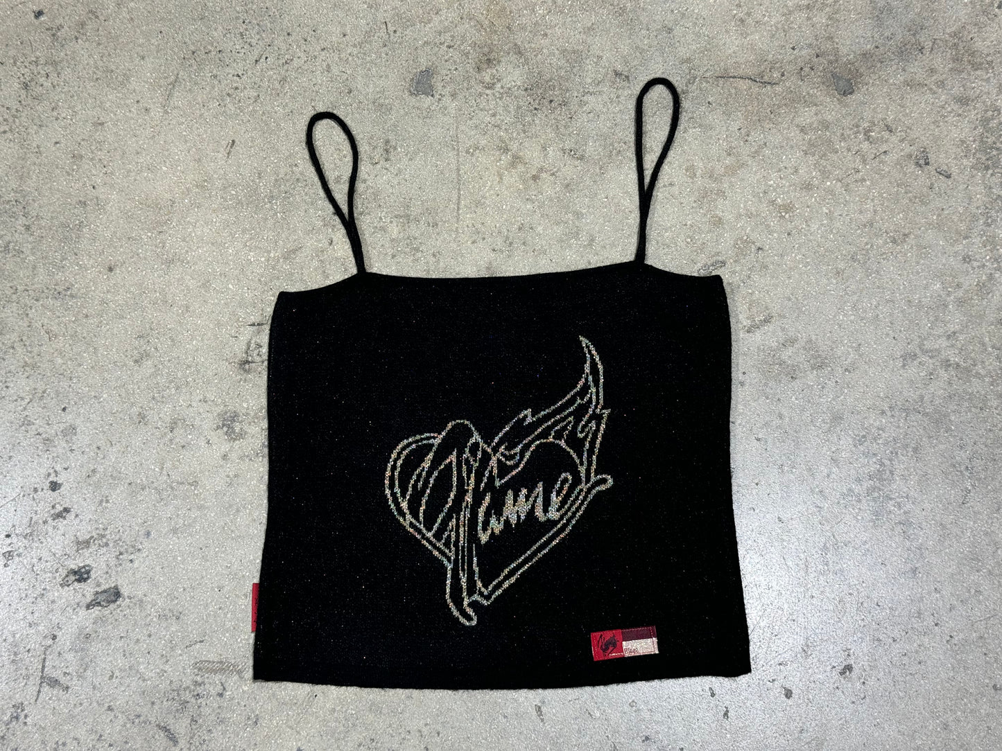 Women's Johnny Blaze Fuzzy Tank - Black/Gold Size Medium