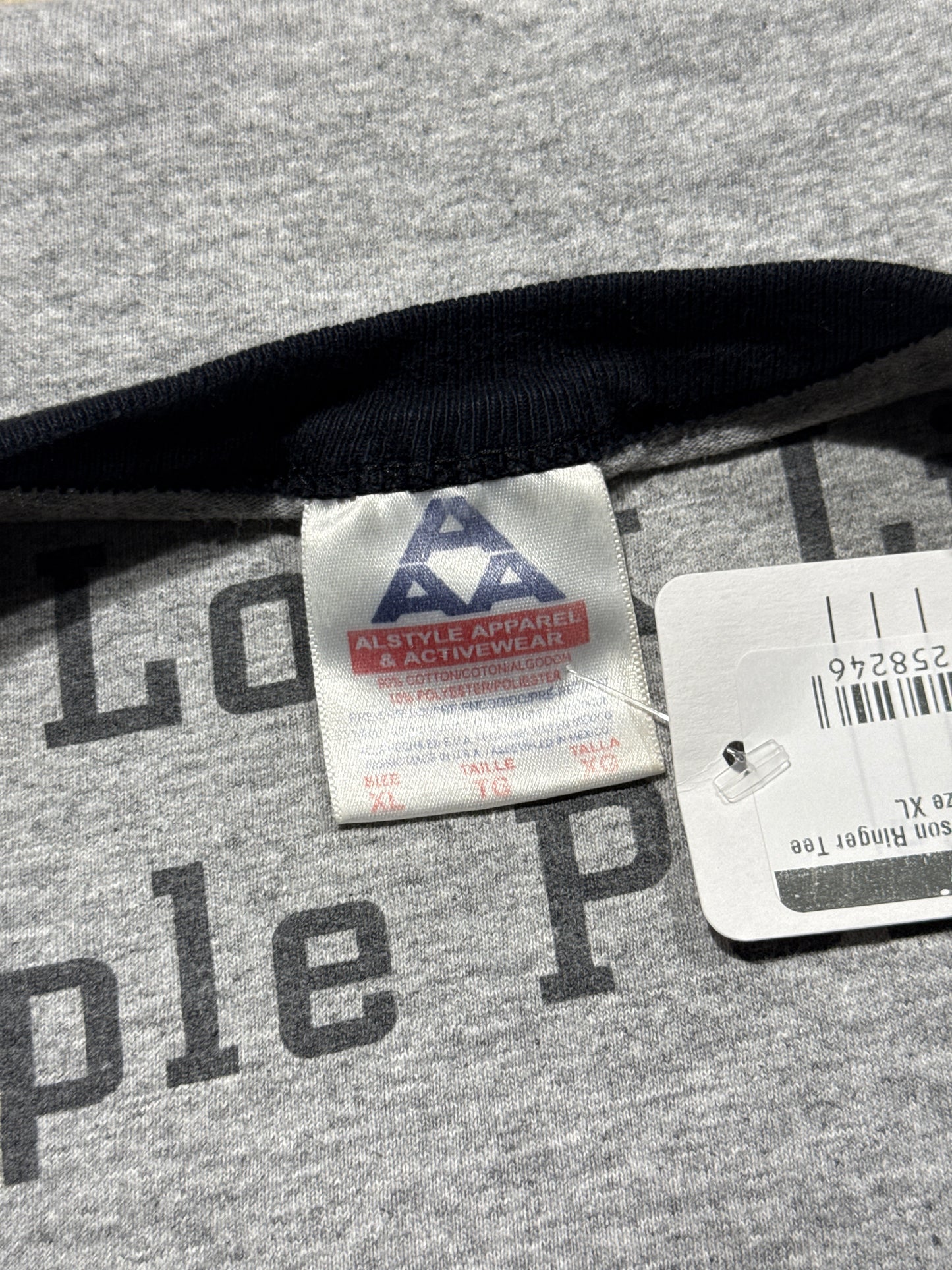 People Person Ringer Tee - Grey Size XL