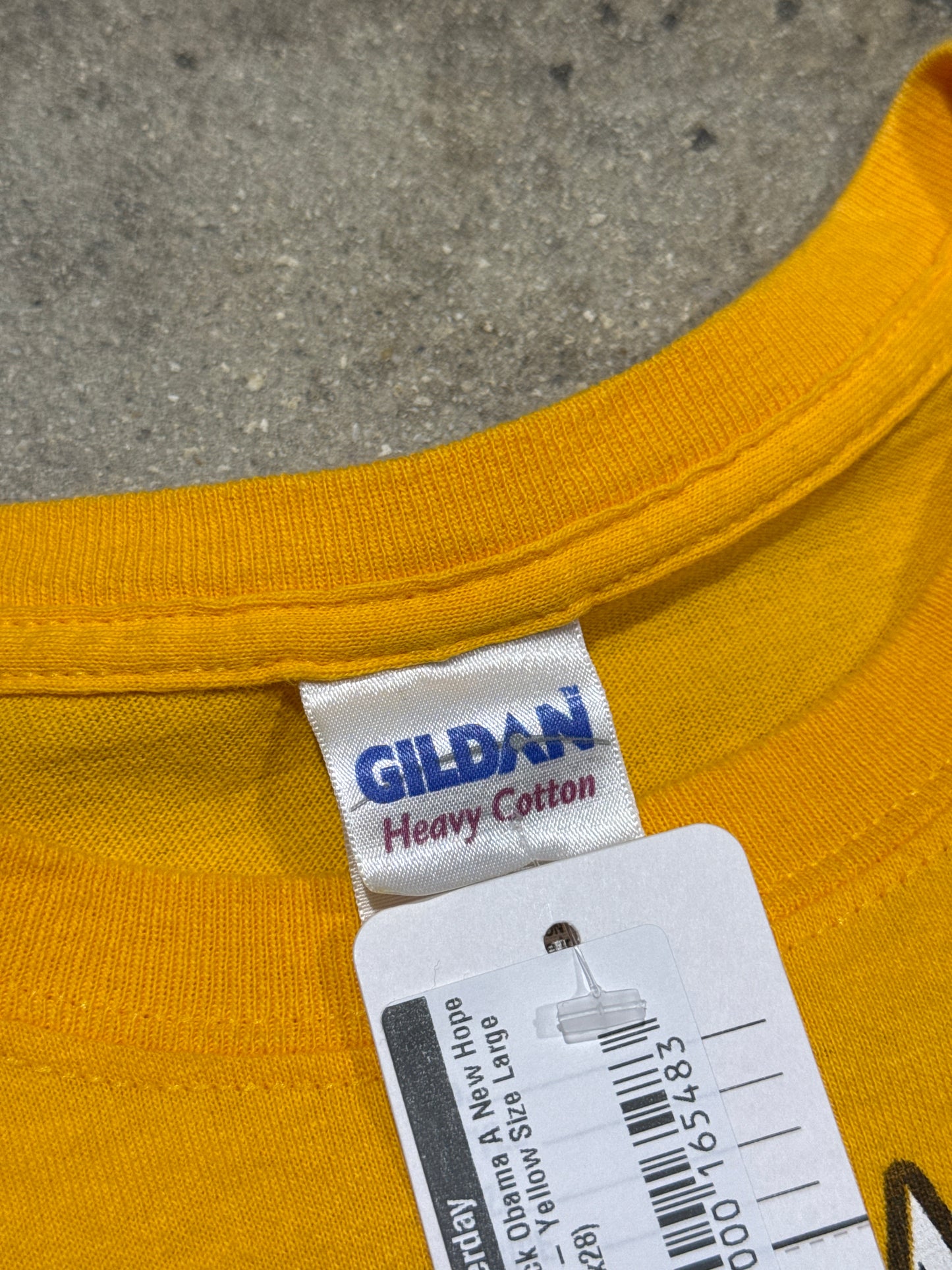 Barack Obama A New Hope Tee - Yellow Size Large (21x28)