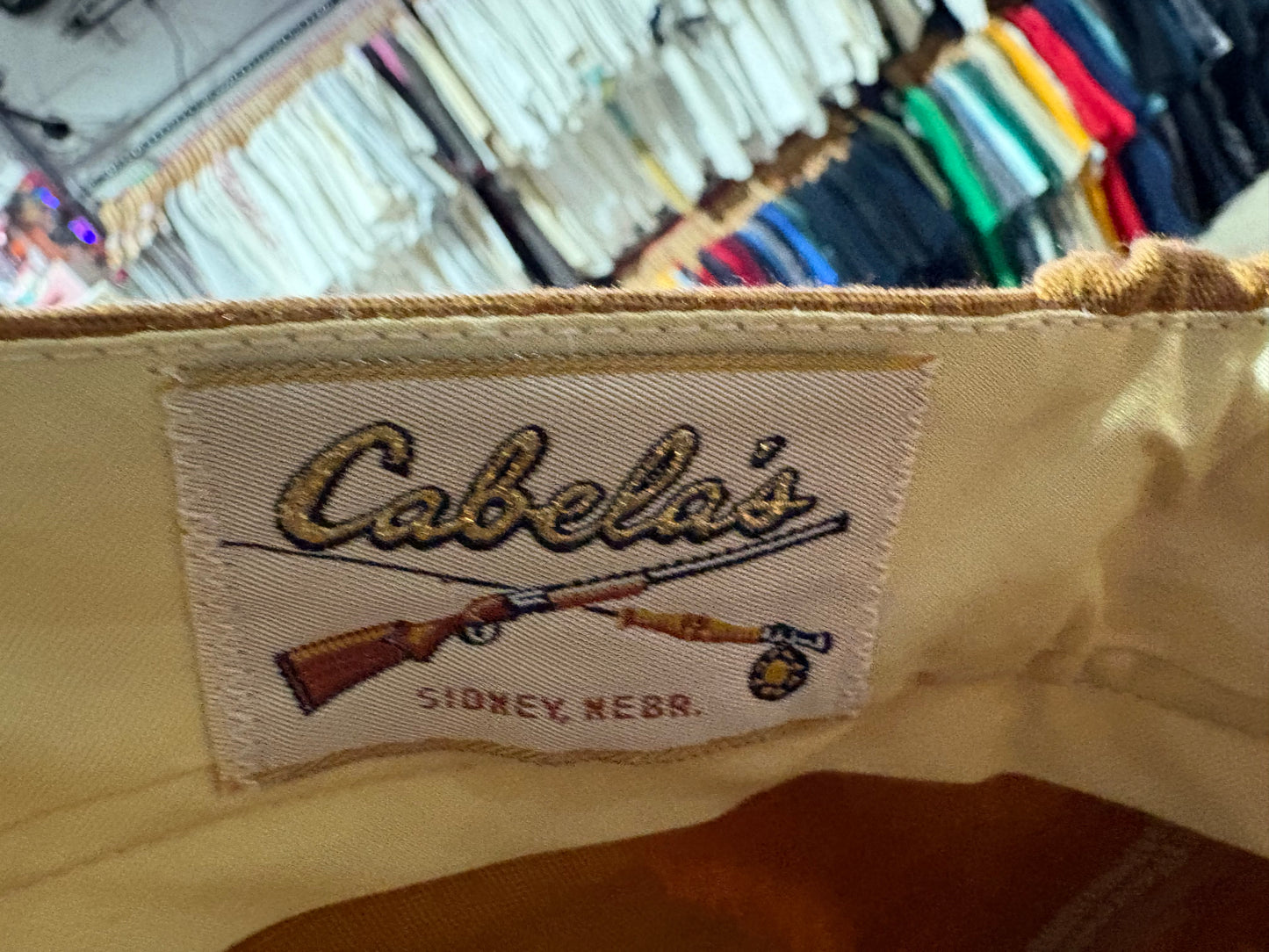 Cabela's Two Tone Double Knee Carpenter Pants - Khaki Size 34 x 35