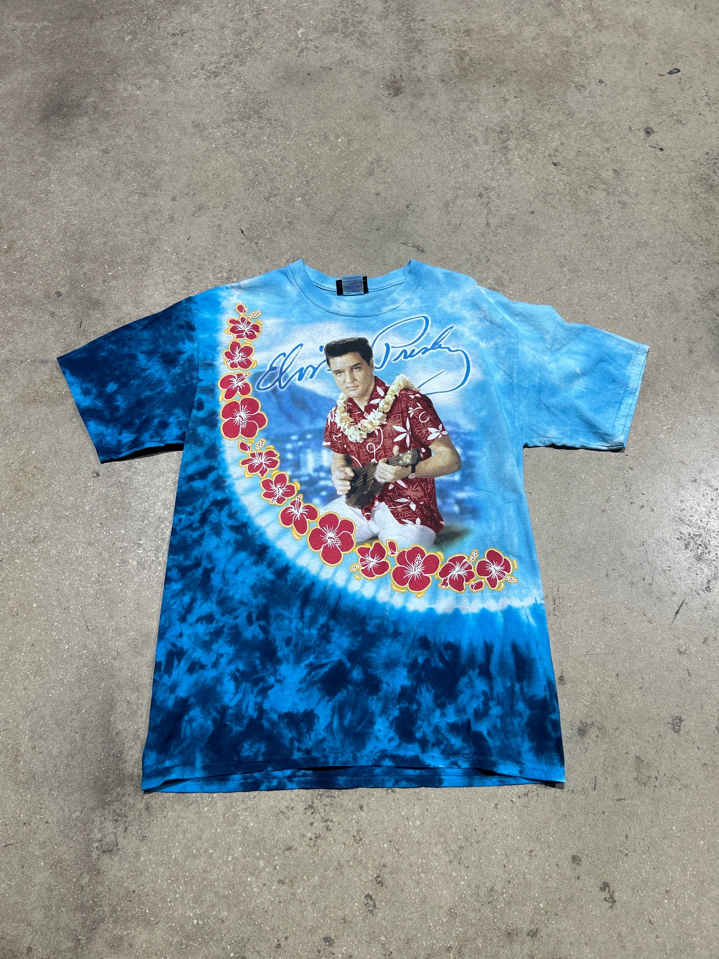 Elvis Presley Blue Hawaii Tee - Aqua Size Large (21.5x29.5)
