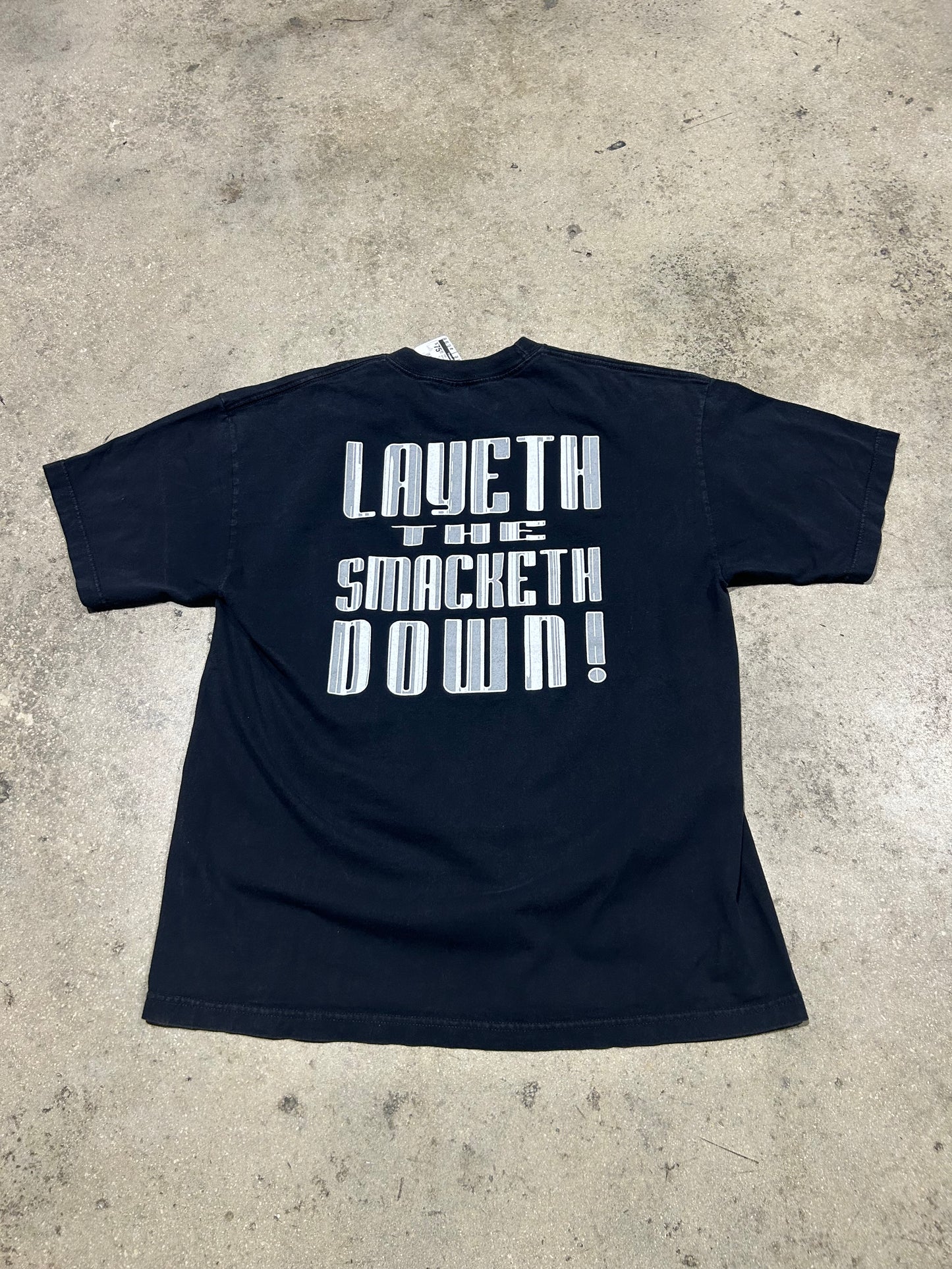 2000 The Rock Layeth The Wrestling Tee - Black Size XL