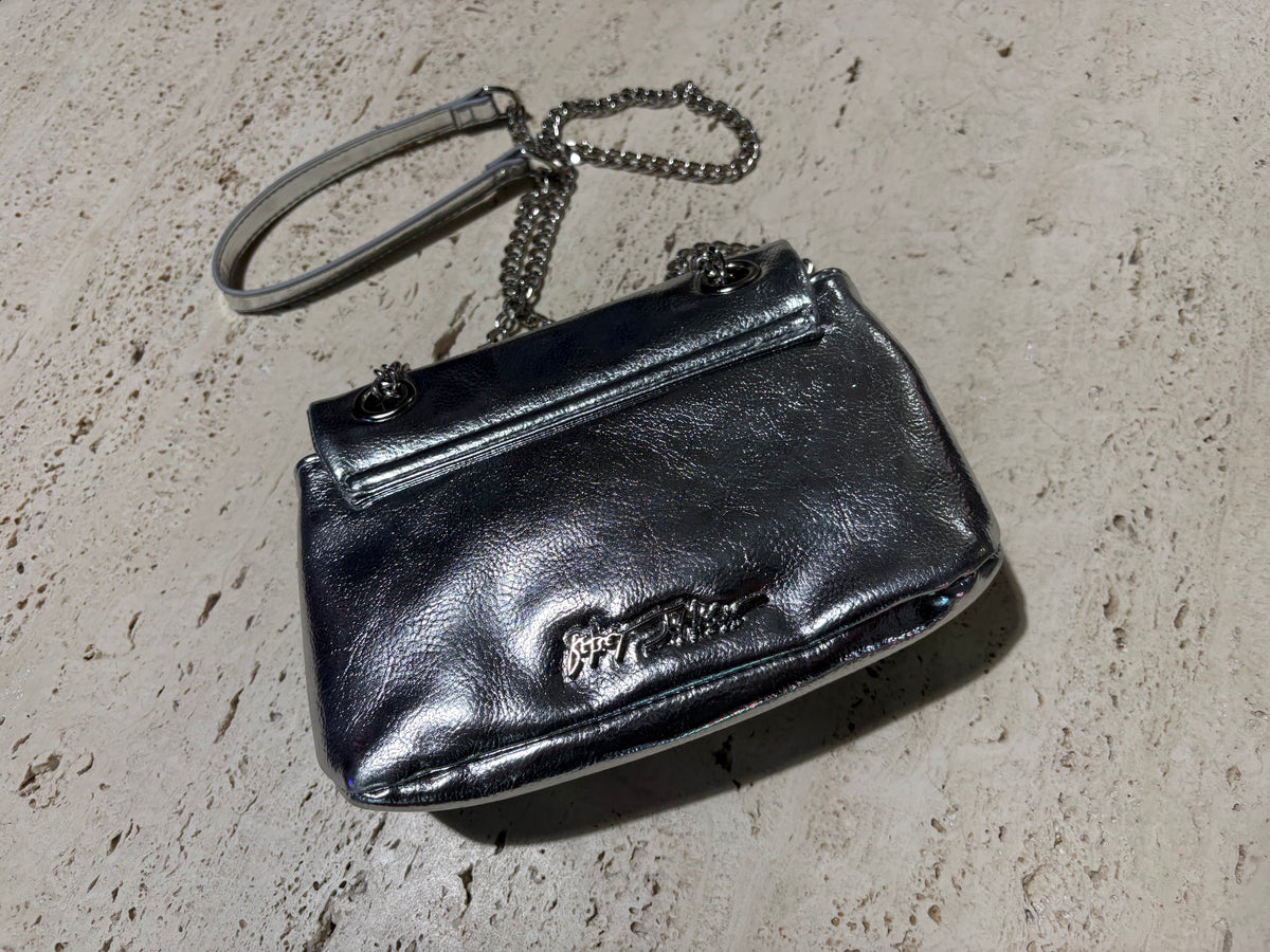 Betsey Johnson Glitter Bow Cross Body Bag