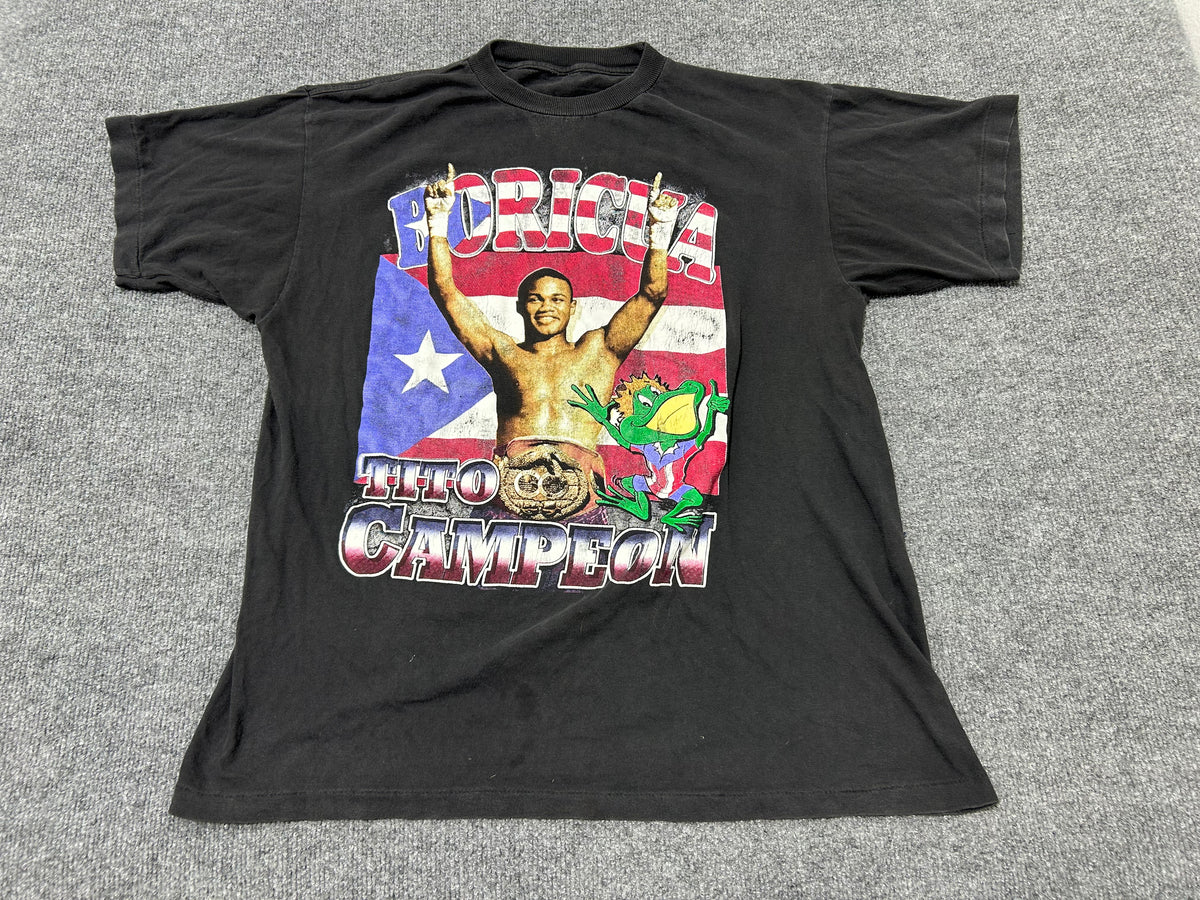 Tito Trinidad Coqui Boxing Tee - Black Size Large