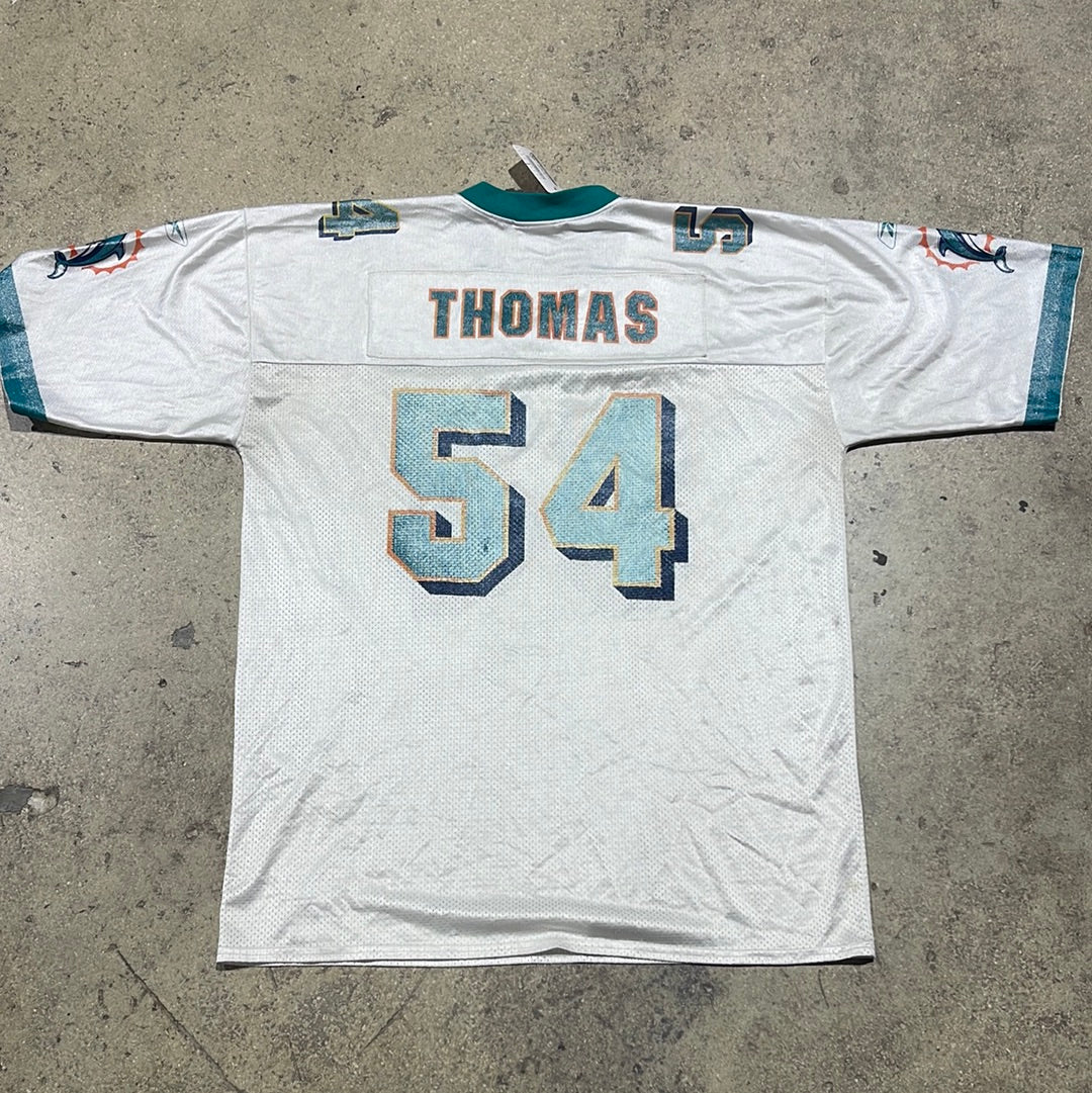 Reebok Miami Dolphins Thomas #54 Jersey - White Size XL
