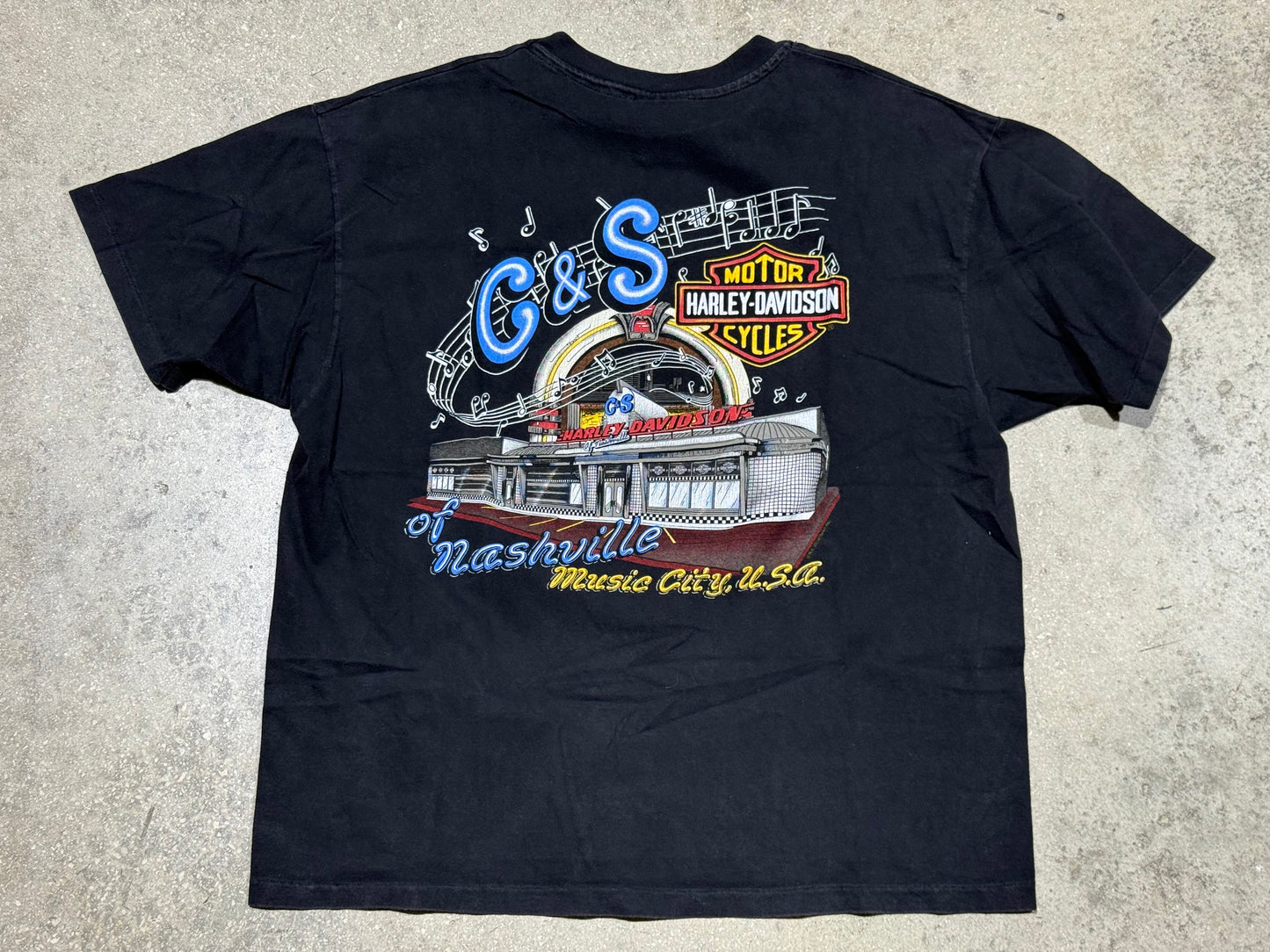 Harley Davidson C&S Of Nashville Tee - Black Size XL