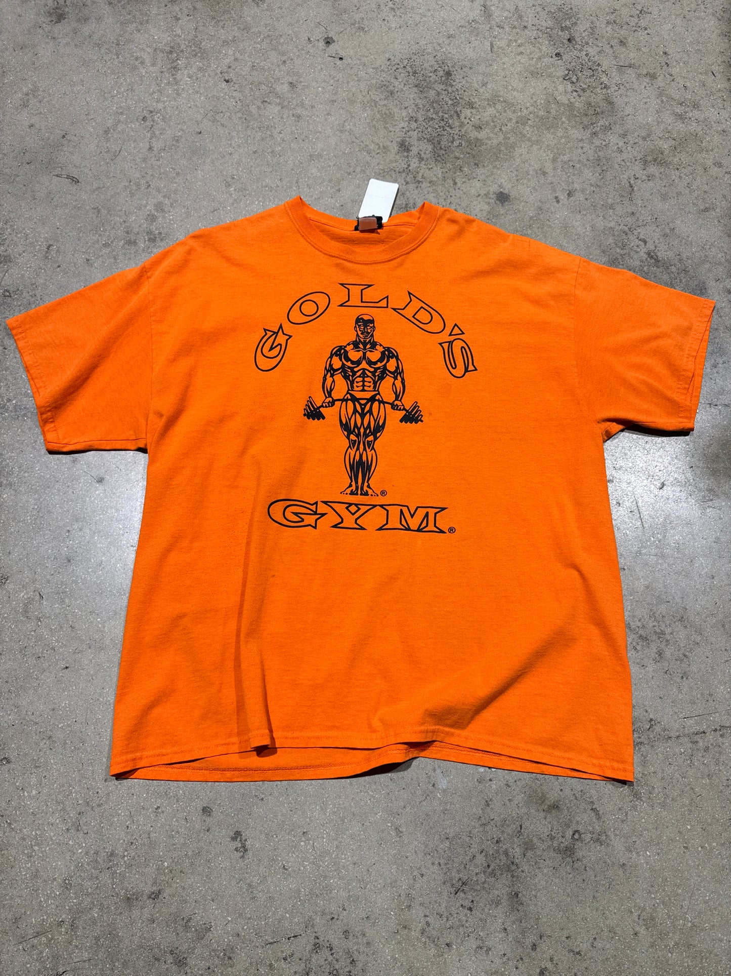 90s Golds Gym Tee - Orange Size XXL