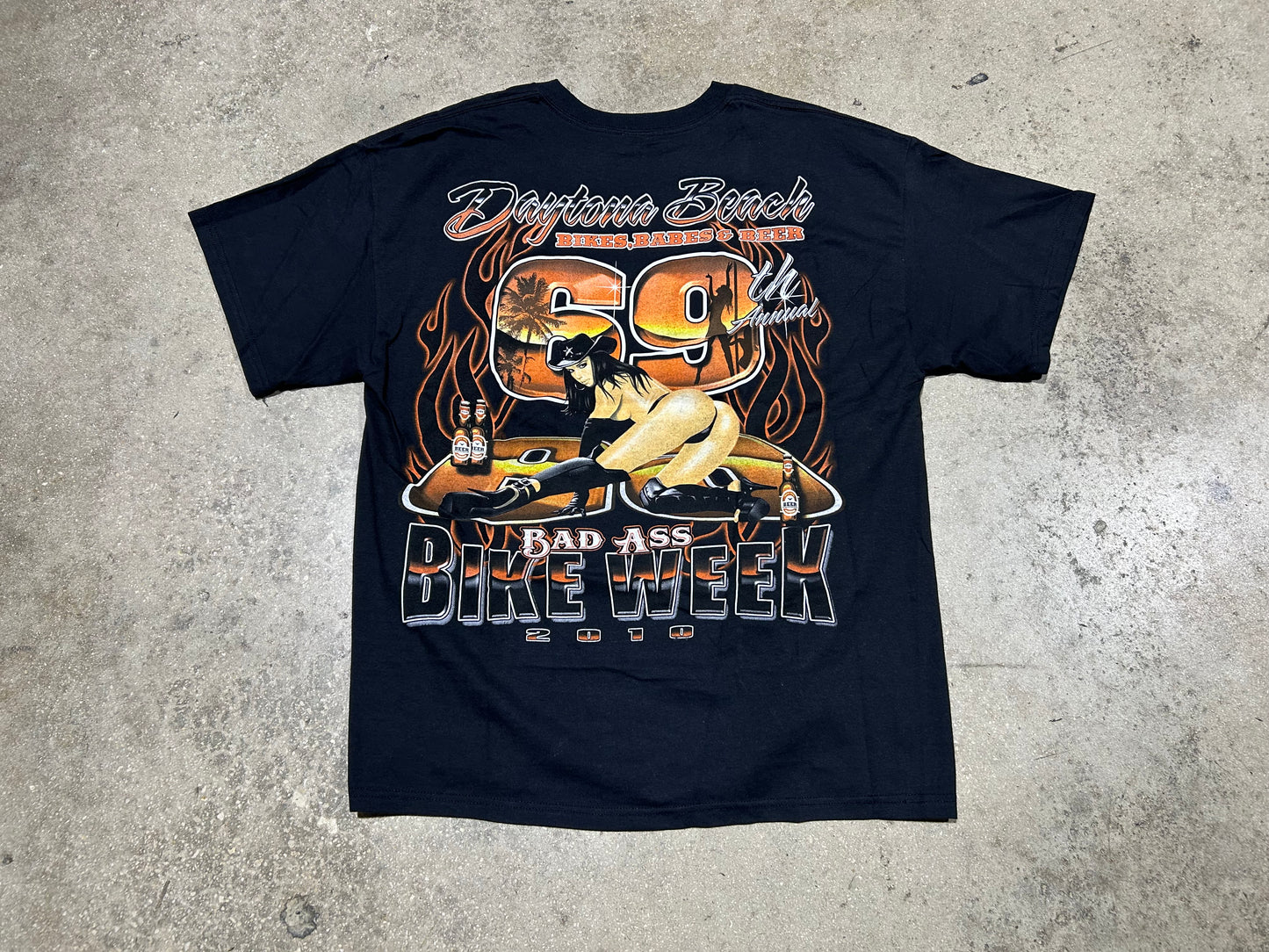 2010 69th Annual Bike week Tee - Black Size XL(con)