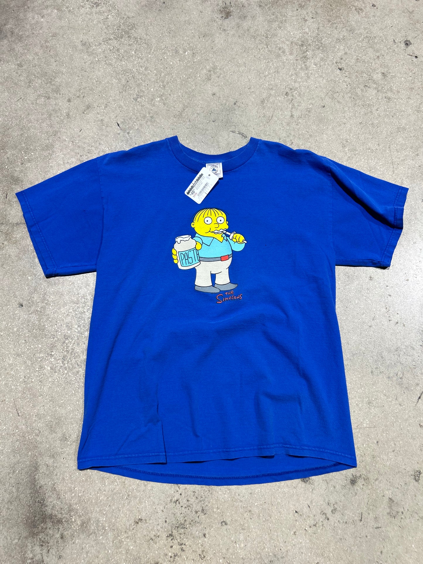 2001 The Simpsons Ralph Loves Paste Tee - Royal Blue Size Large