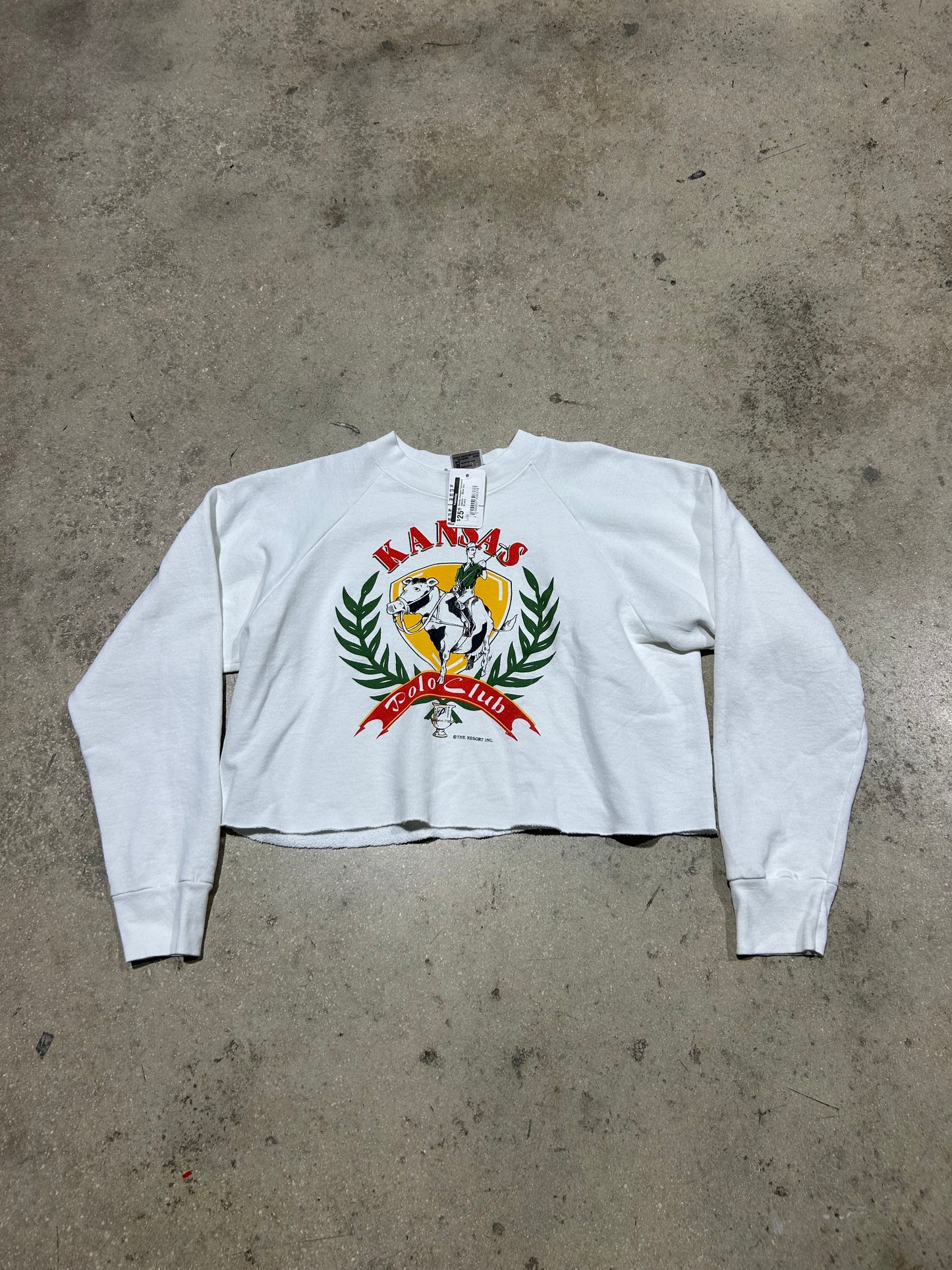 Kansas Cropped Crewneck sweater - White Size XL(con)