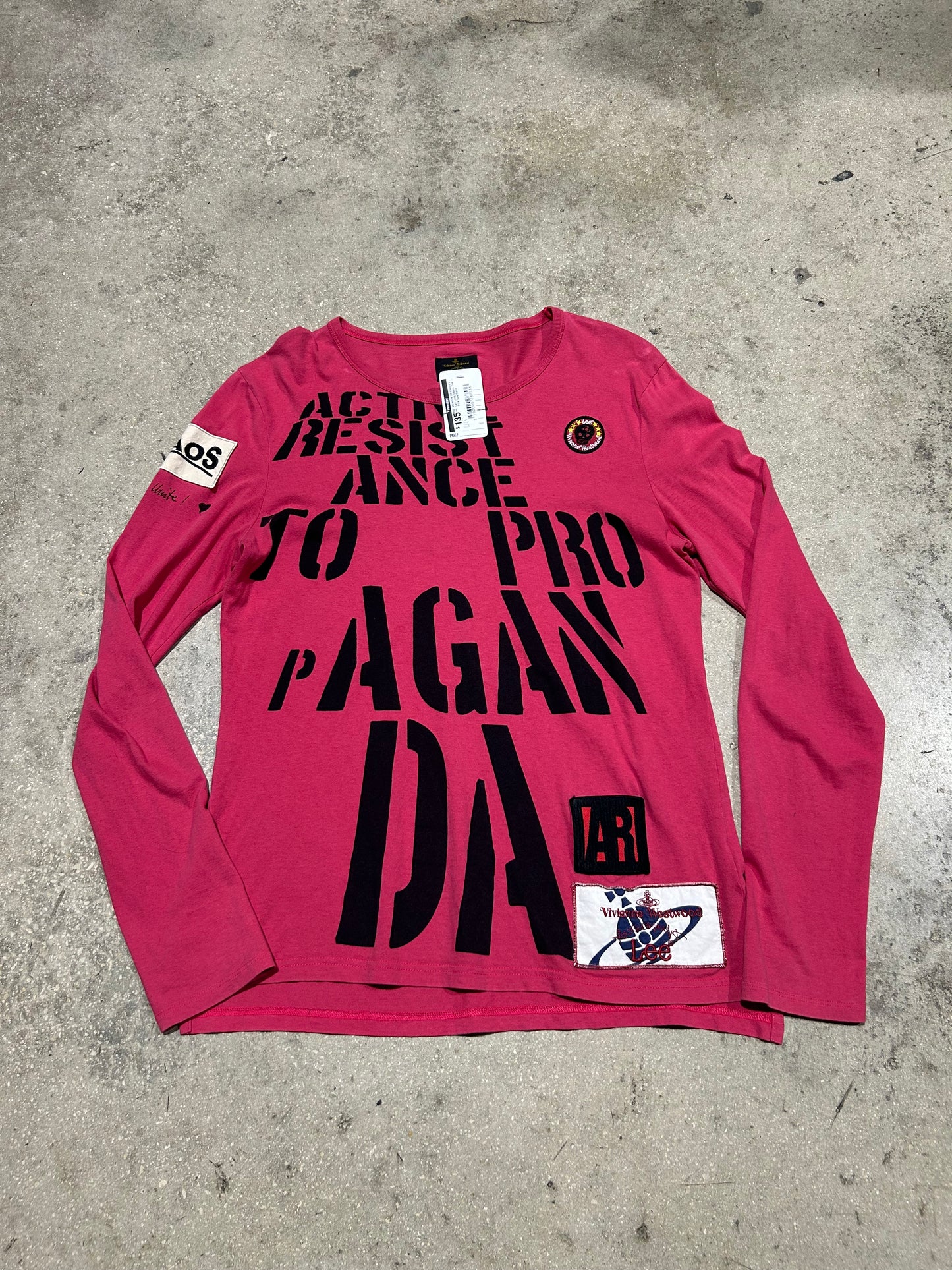 Vivienne Westwood x Lee Long Sleeve Tee - Pink Size Small