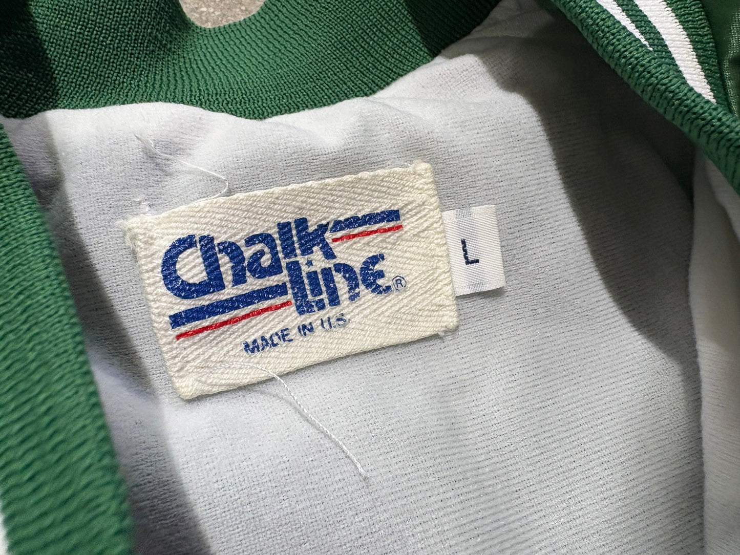 Chalkline Miami Hurricanes Satin Jacket - Green Size Large