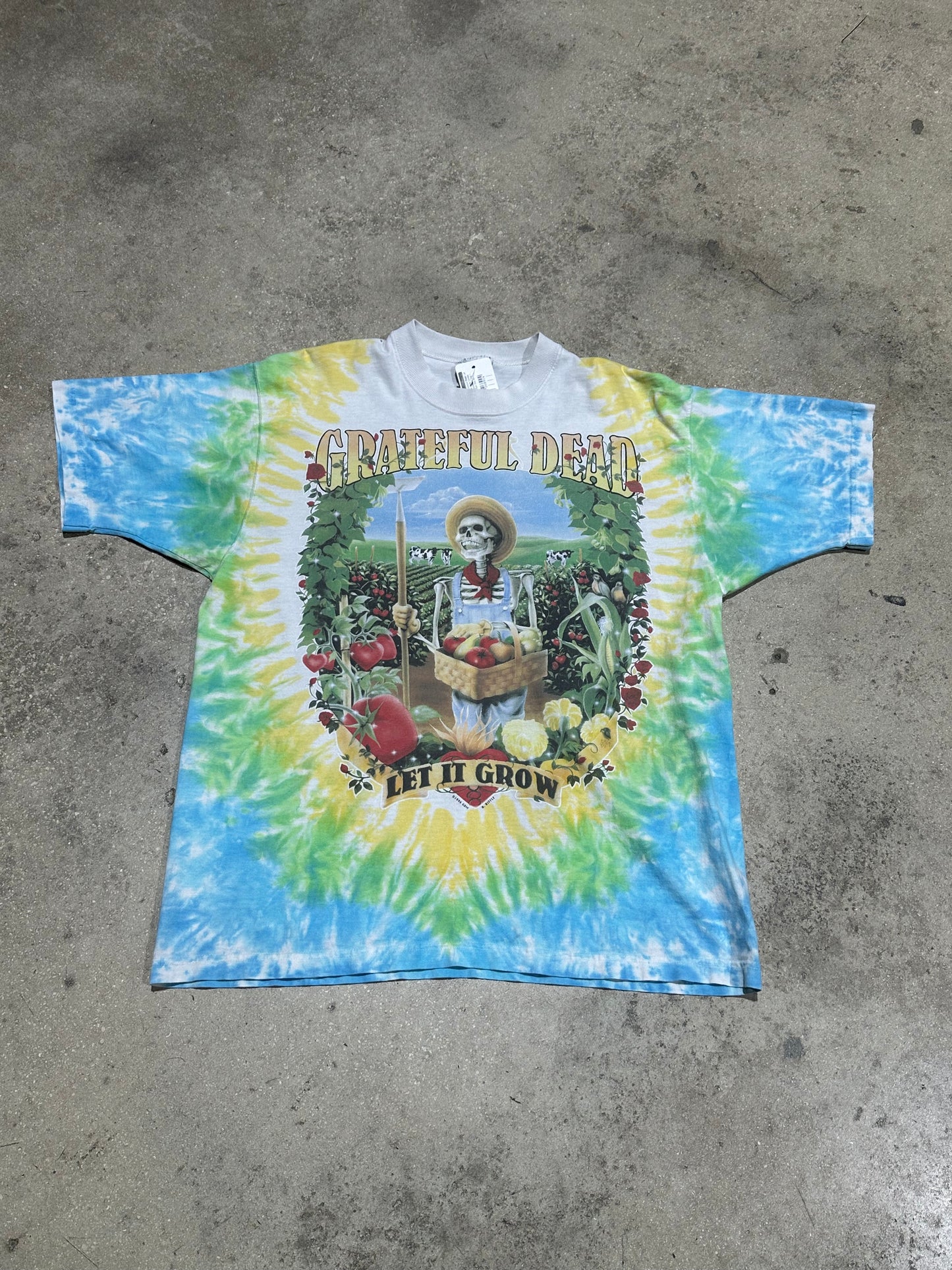 1996 Grateful Dead Let it Grow Here Comes The Sunshine Tee- Tye Dye Size XL