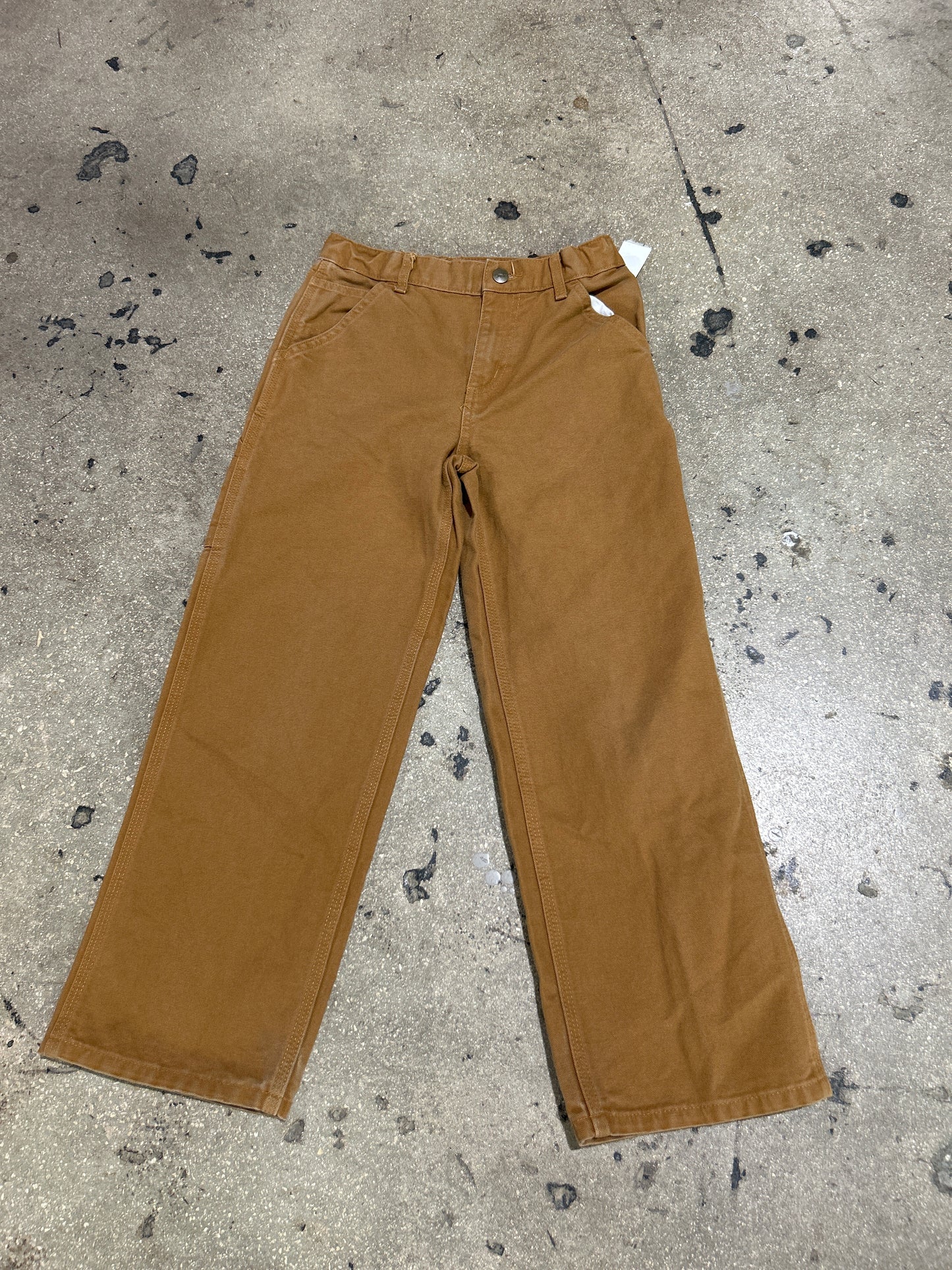 Carhartt Carpenter Pants - Khaki Size 24.5x24 (Kids 10)
