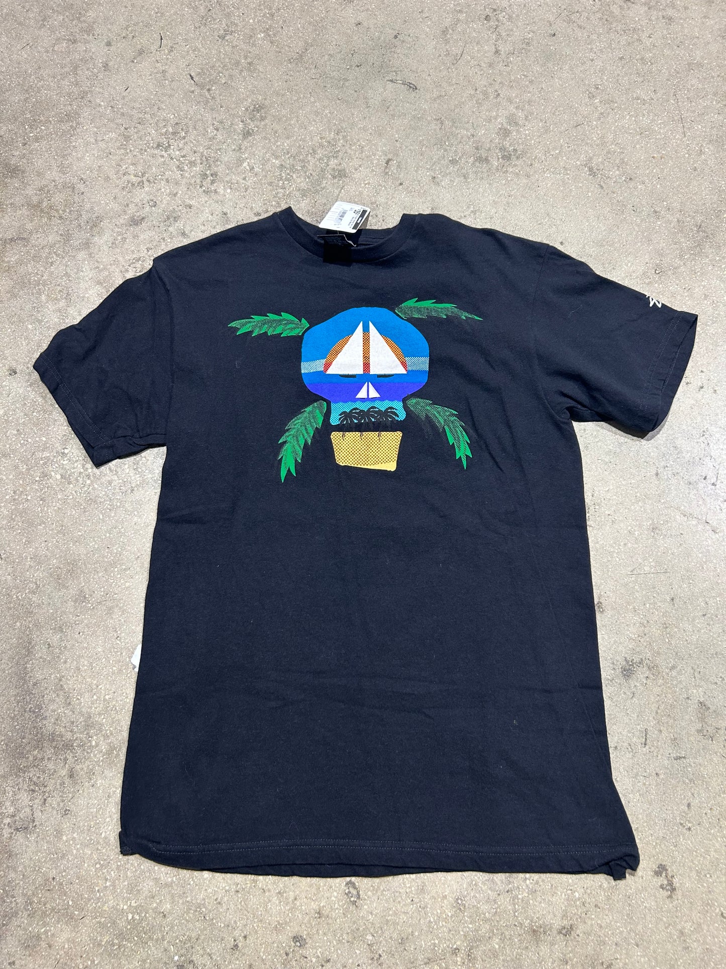 Stussy Paradise Skull Tee - Black Size Medium