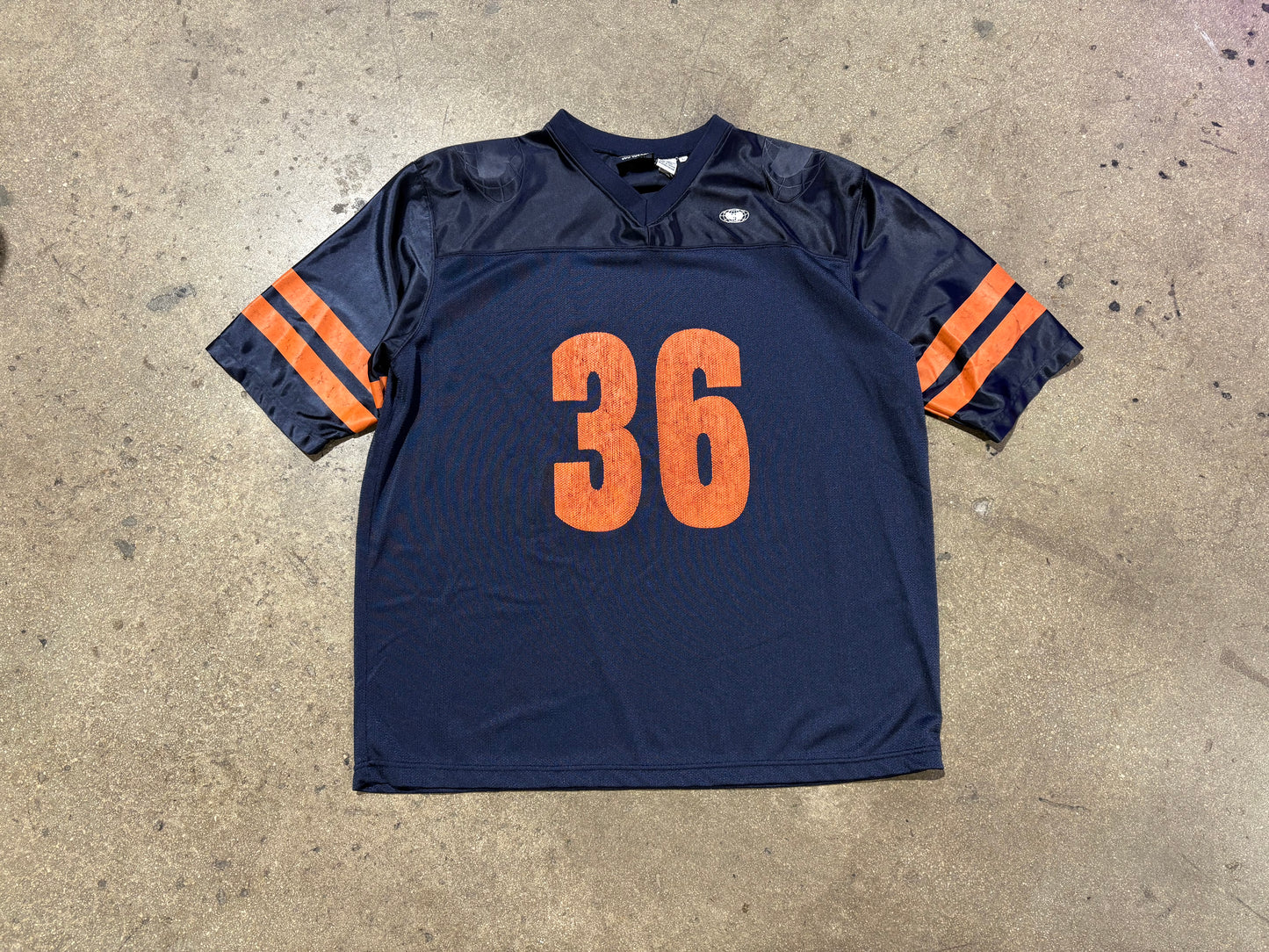 Wu Wear #36 Football jersey - Navy / Orange Size Large