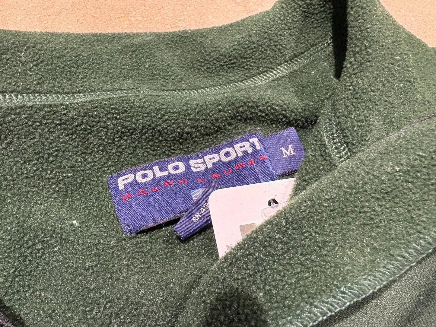 Polo Sport Half Zip Lightweight Fleece - Green Size Medium