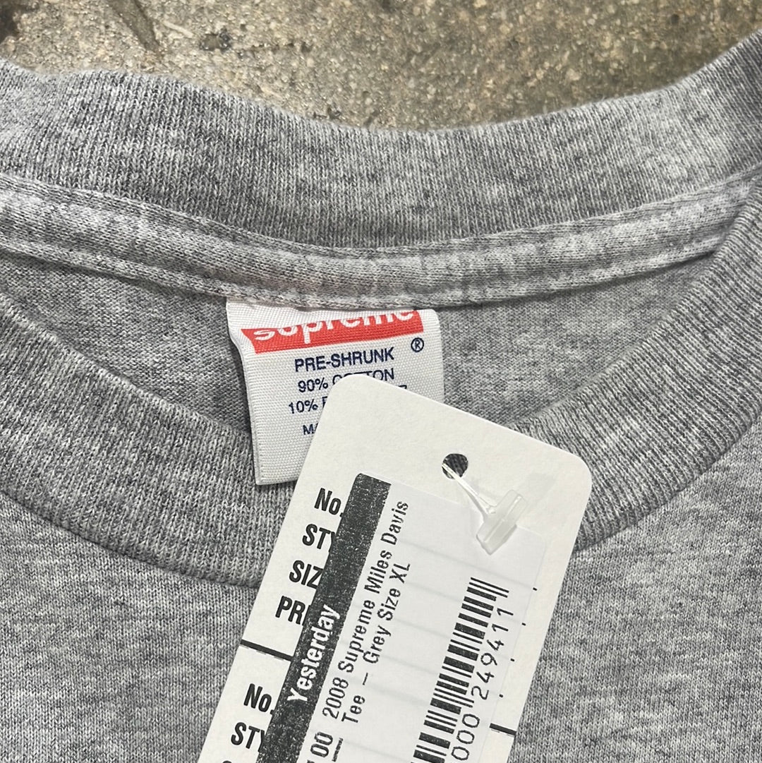 2008 Supreme Miles Davis Tee - Grey Size XL