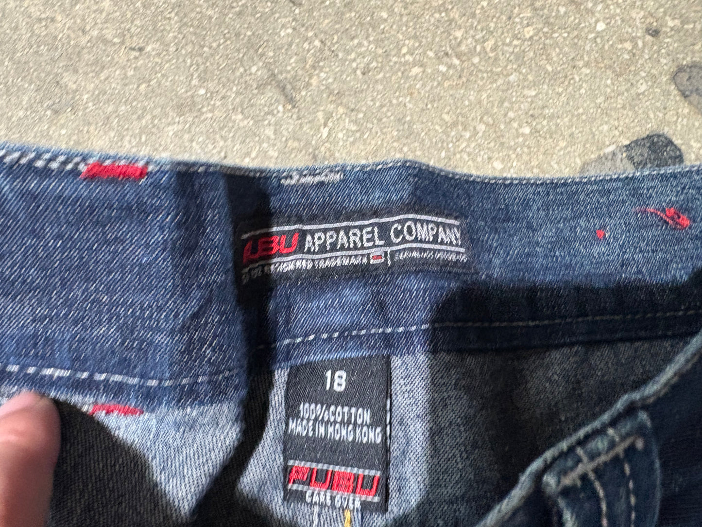 Womens Fubu Baggy Jeans - Dark Wash Size Medium