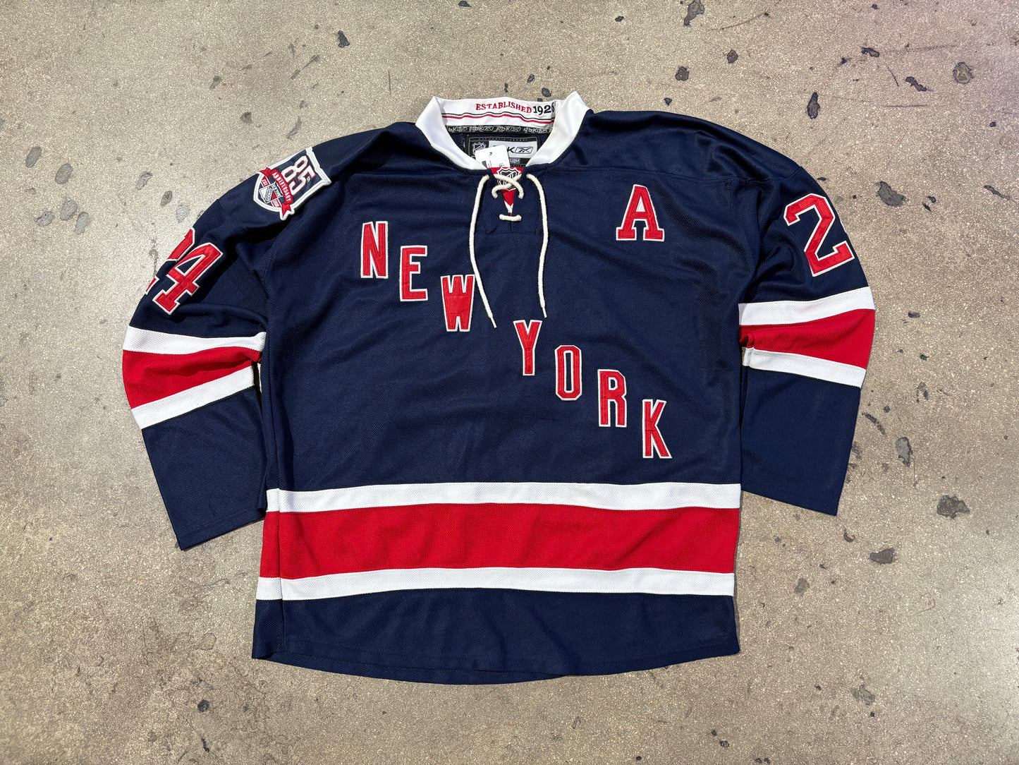 Reebok NY Rangers Callahan #24 Authentic Jersey Size 52