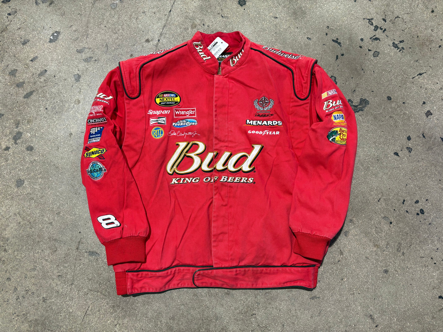 Chase Authentics Budweiser Racing Jacket - Red Size XL