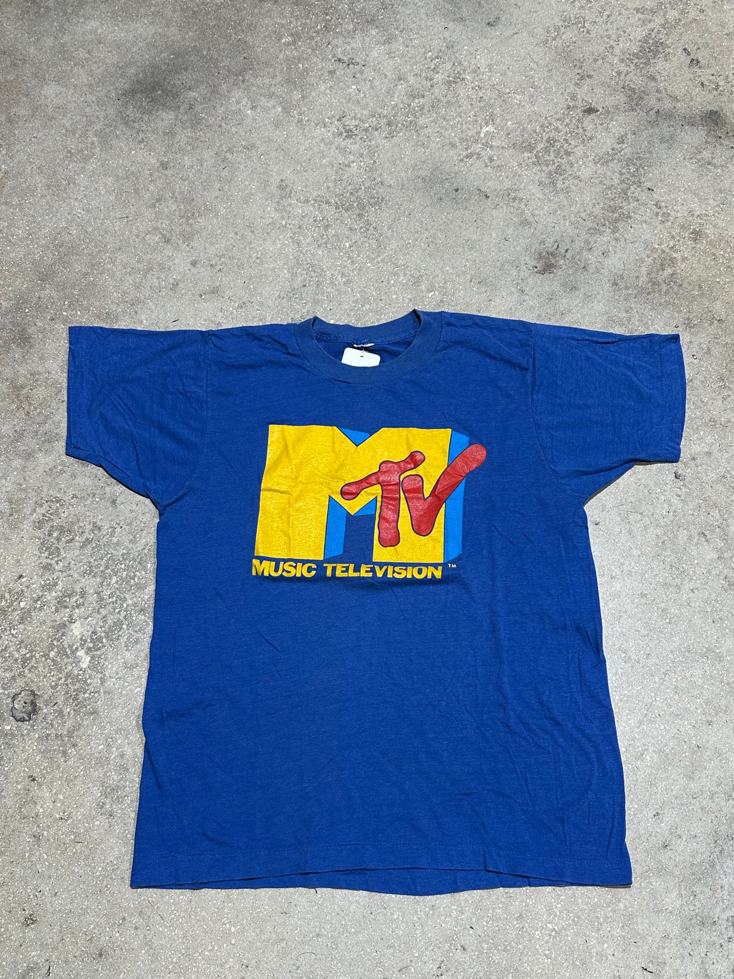 MTV Logo Tee - Royal Size Medium