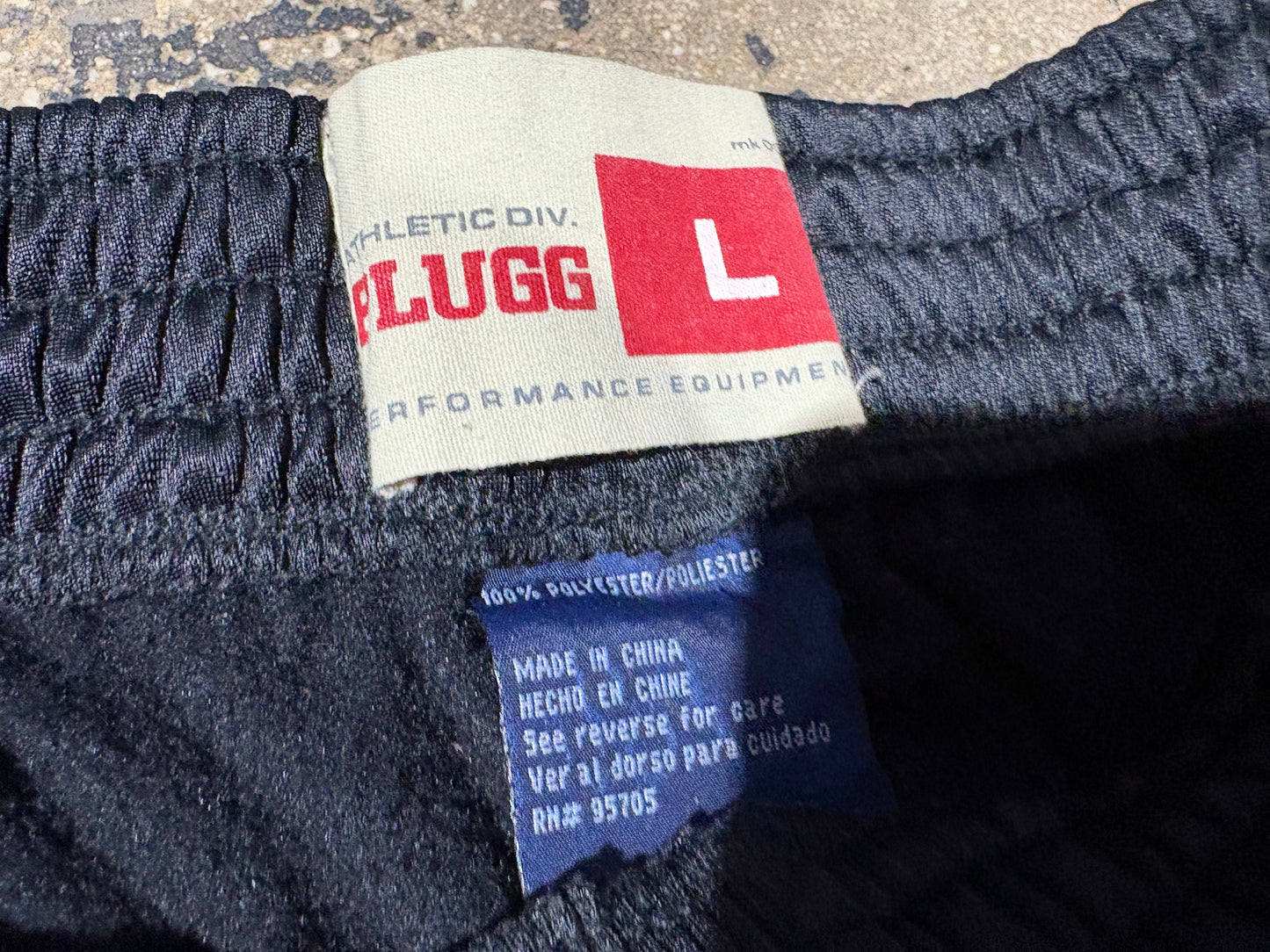 Plugg Breakaway Baggy Track Pants - Black / Red Size Large