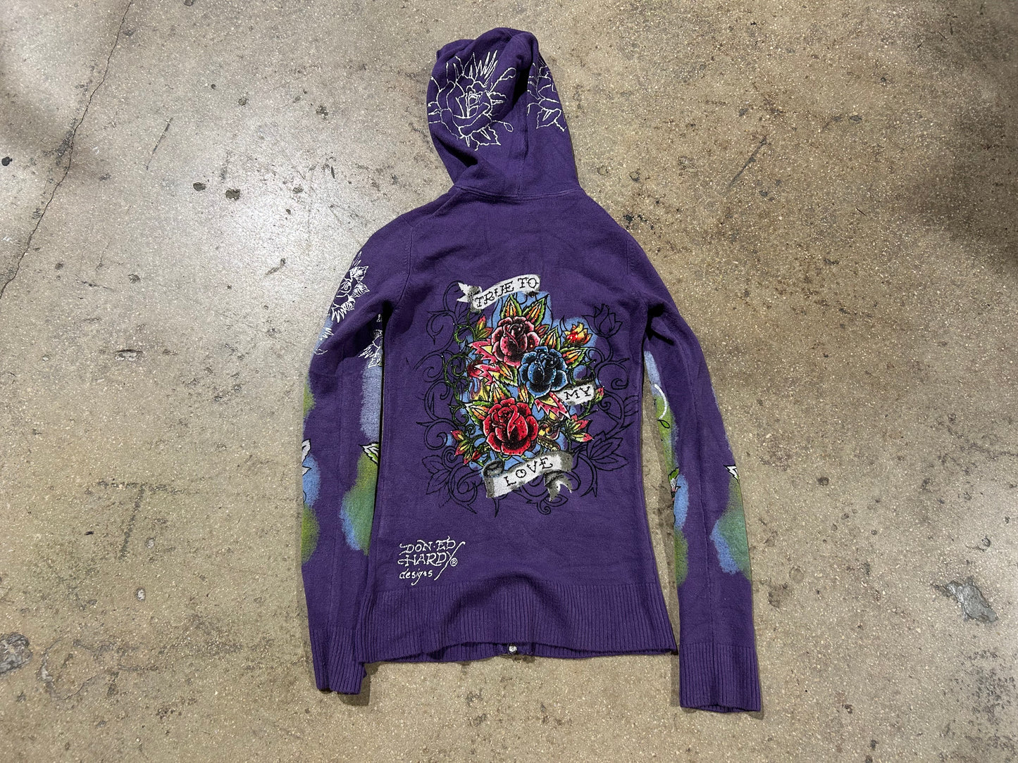 Knit Ed Hardy Jacket - Purple Size XS