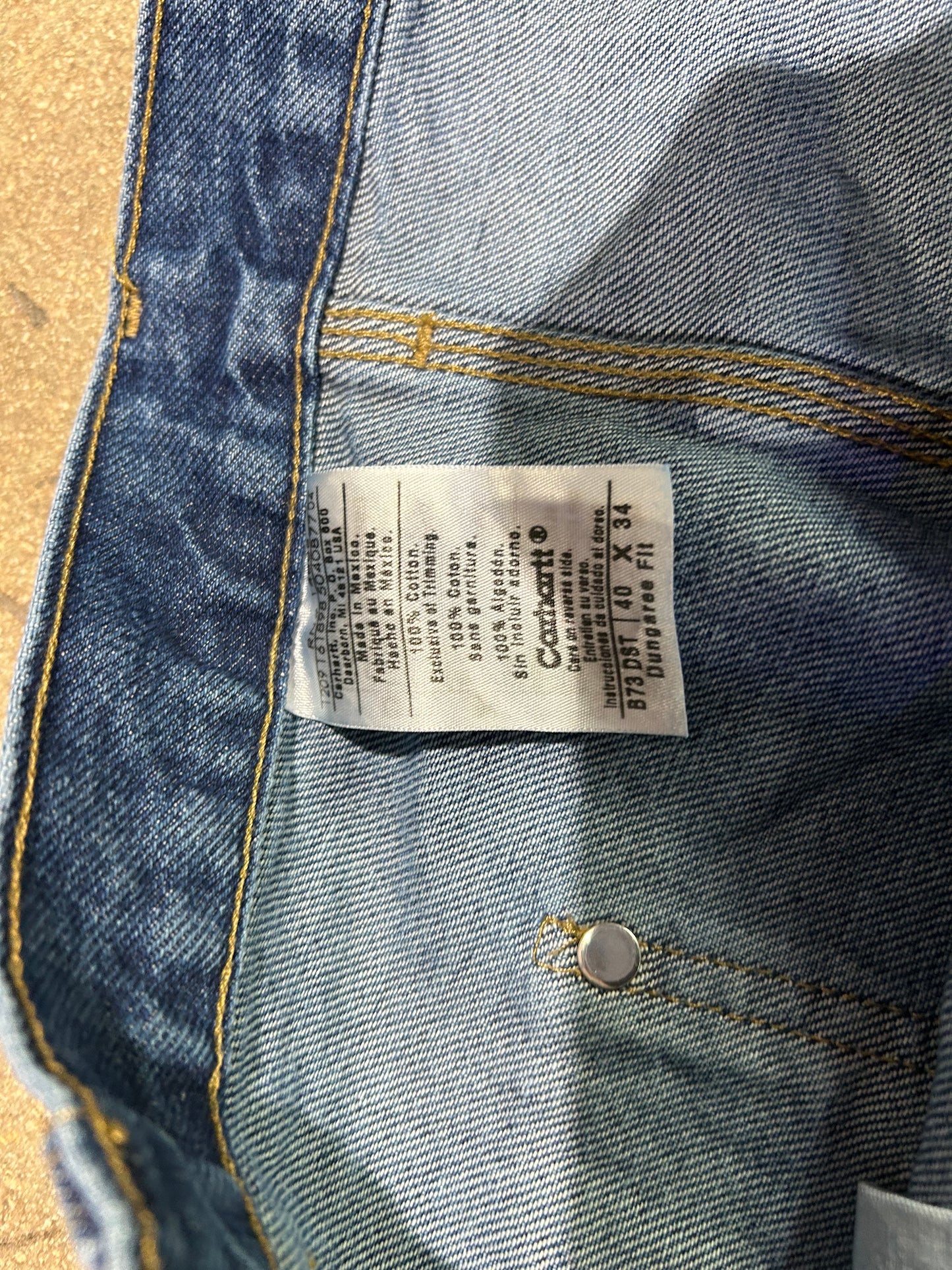 Carhartt Double Knee Carpenter Pants - Blue Size 40x34